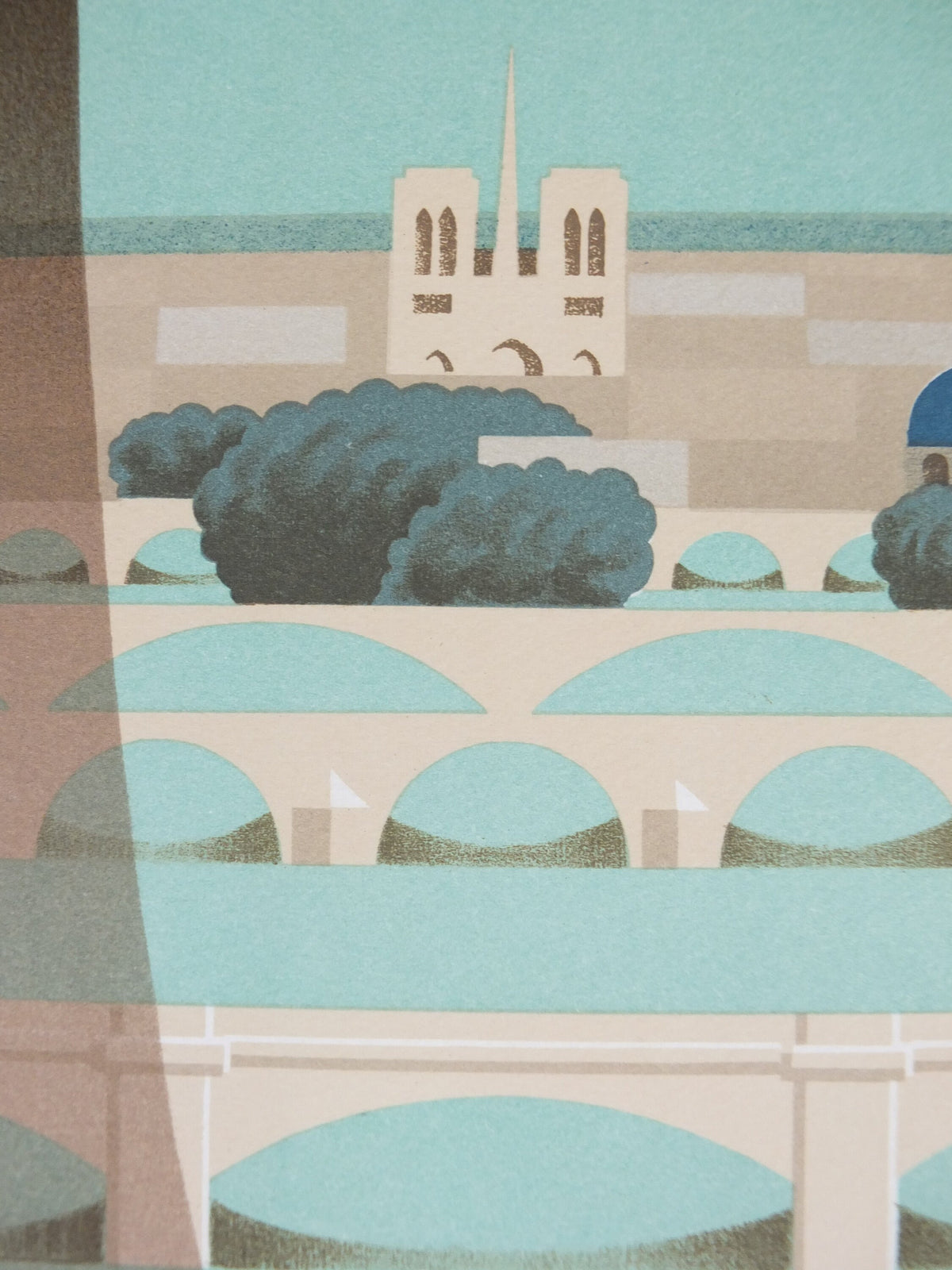 Original Venice Simplon Orient Express Poster, Paris Fix Masseau, Eiffel Tower 1985 limited edition of 200, train, art deco, wall art decor