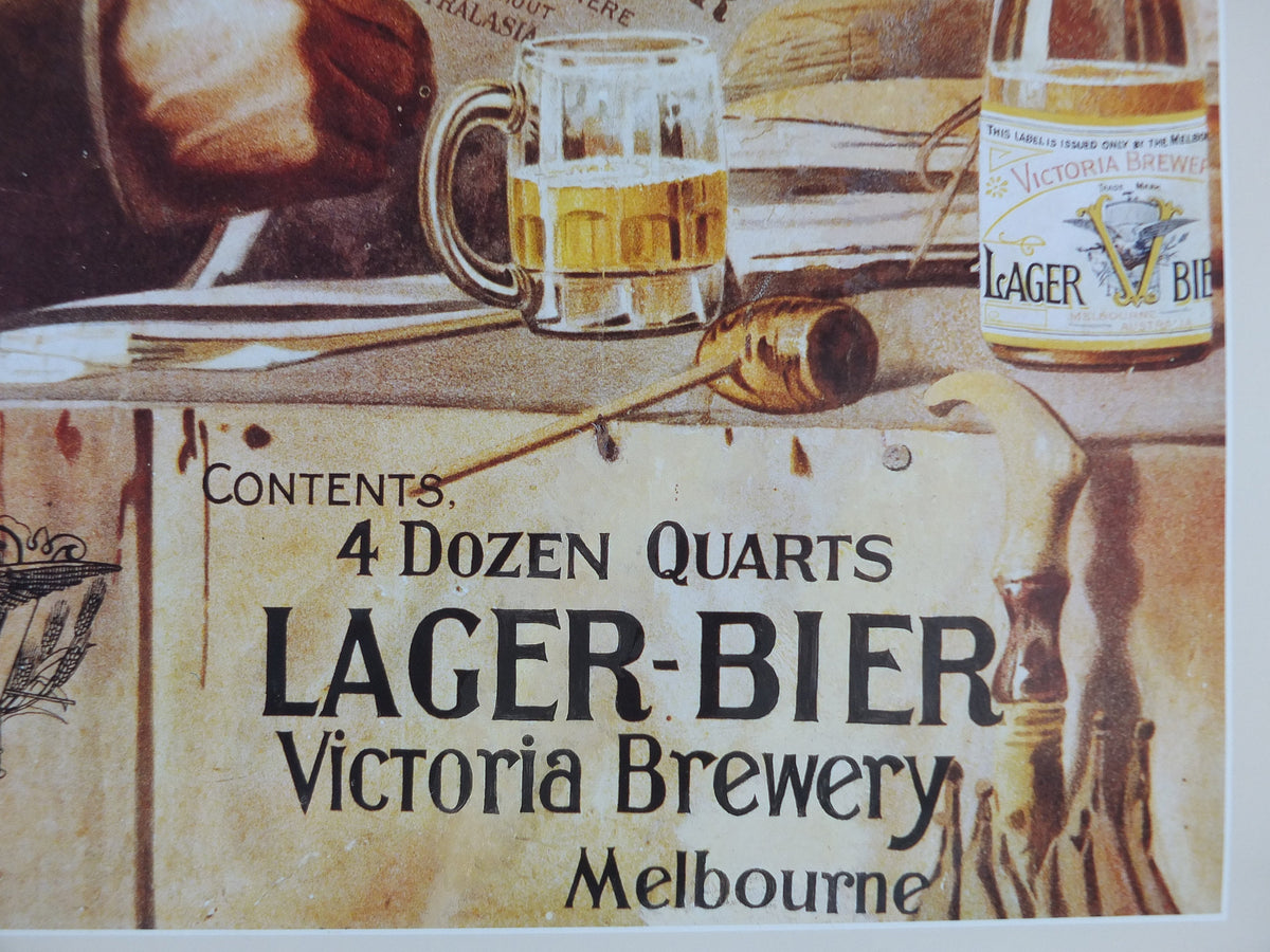 1992 Institute of Brewing Australia and New Zealand Poster, 22nd Convention Section, Melbourne, advertising lager beer, wall art decor