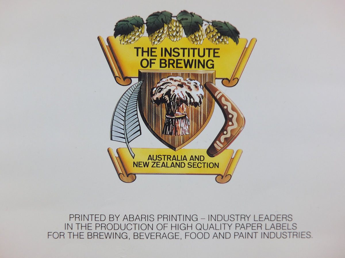1992 Institute of Brewing Australia and New Zealand Poster, 22nd Convention Section, Melbourne, advertising lager beer, wall art decor