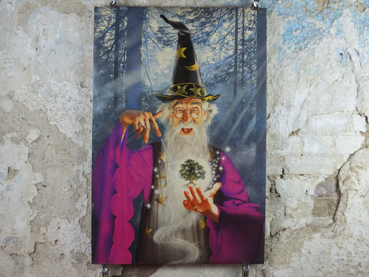 1989 Tree Wizard Poster, by Irvine Peacock, From Athena International, 0308603, fantasy wall art decor