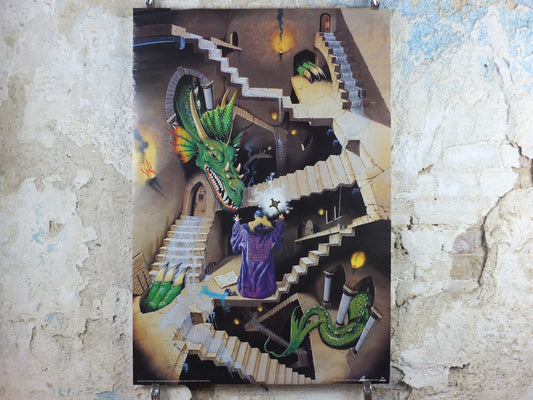 1995 Lord of the Dragon Poster, by Max Henkle, From Scandecor, 1260, fantasy wall art decor