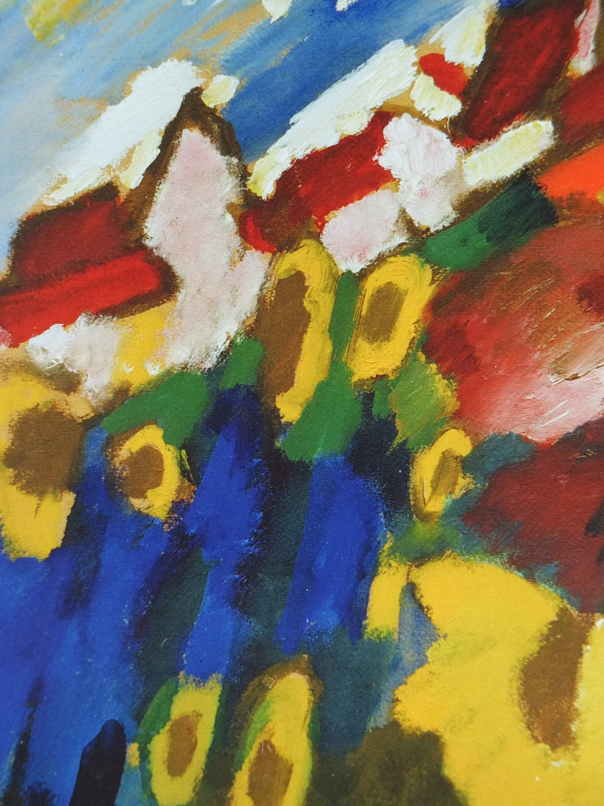 Narrow Wassily Kandinsky Poster, Murnau Garden II detail 1910, abstract art and expressionism, gallery exhibition wall art decor