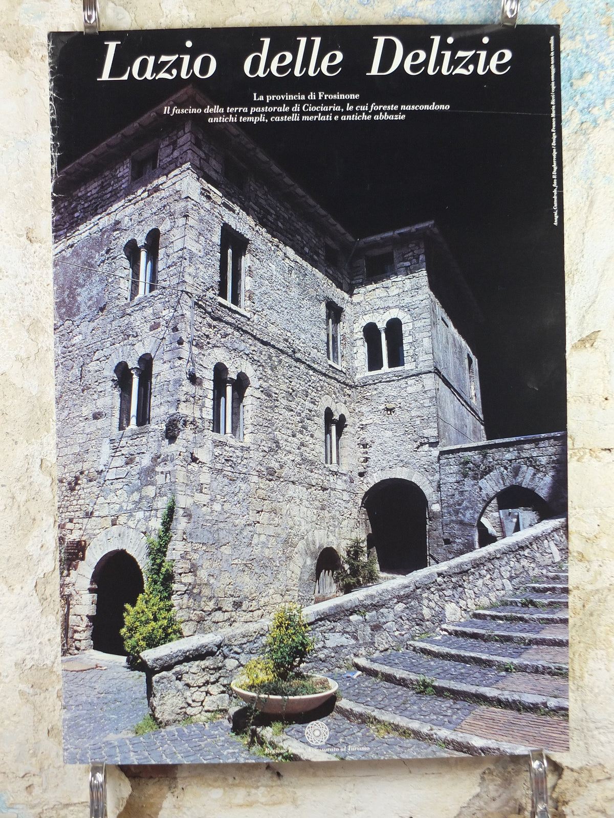1980s Lazio Travel Poster, Anagni Cathedral, Frosinone, Vintage Italian Lazio, Italy travel tourism, holiday vacation, wall art decor