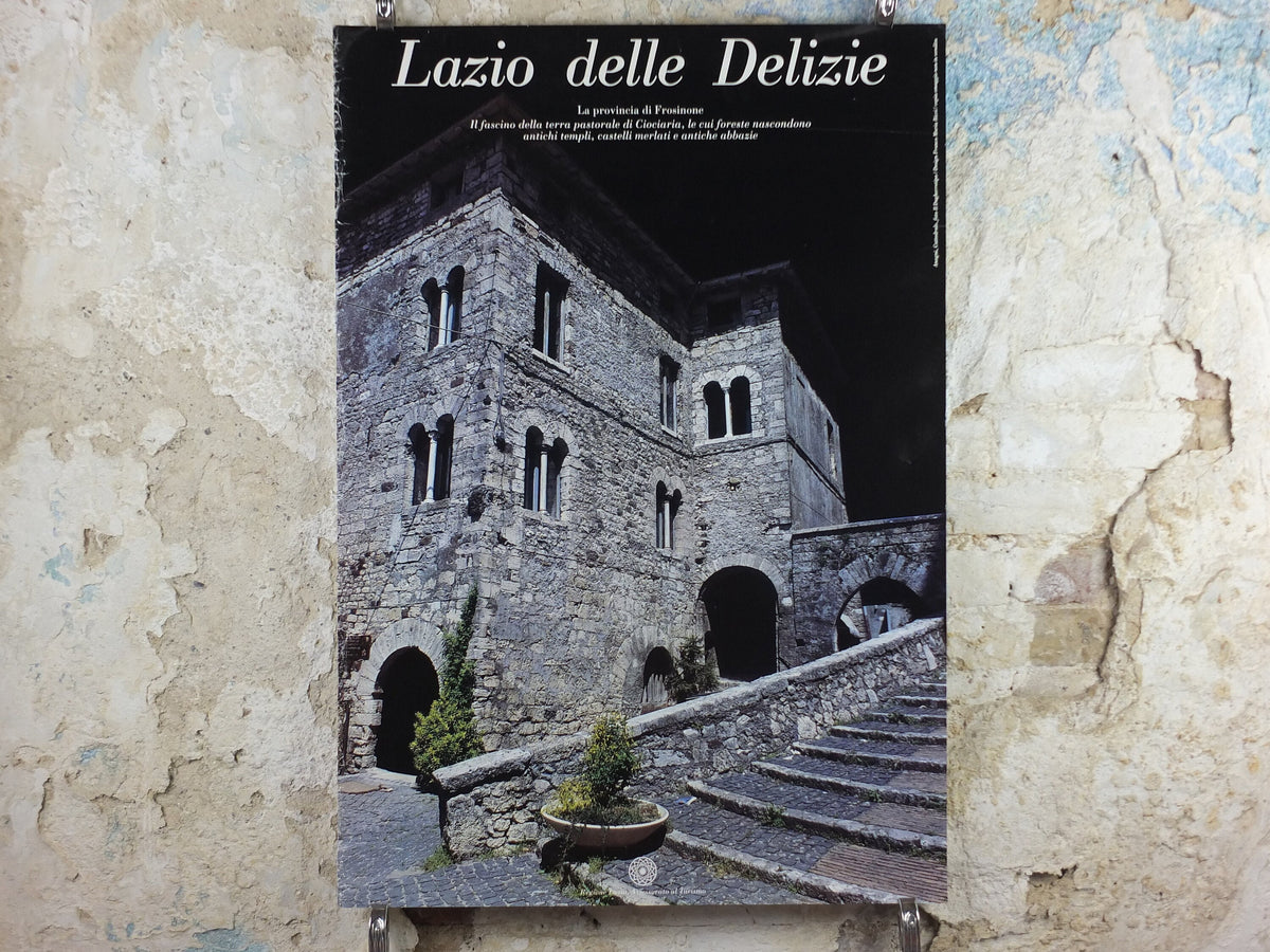 1980s Lazio Travel Poster, Anagni Cathedral, Frosinone, Vintage Italian Lazio, Italy travel tourism, holiday vacation, wall art decor