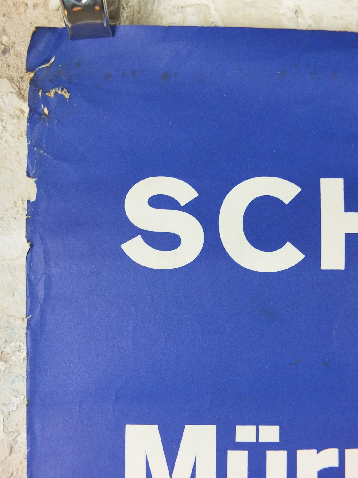 1960s Schilthornbahn Skiing Poster, Murren, Switzerland, Schweiz, Suisse, damaged, Piz Gloria Mountain, tourism vacation wall art decor