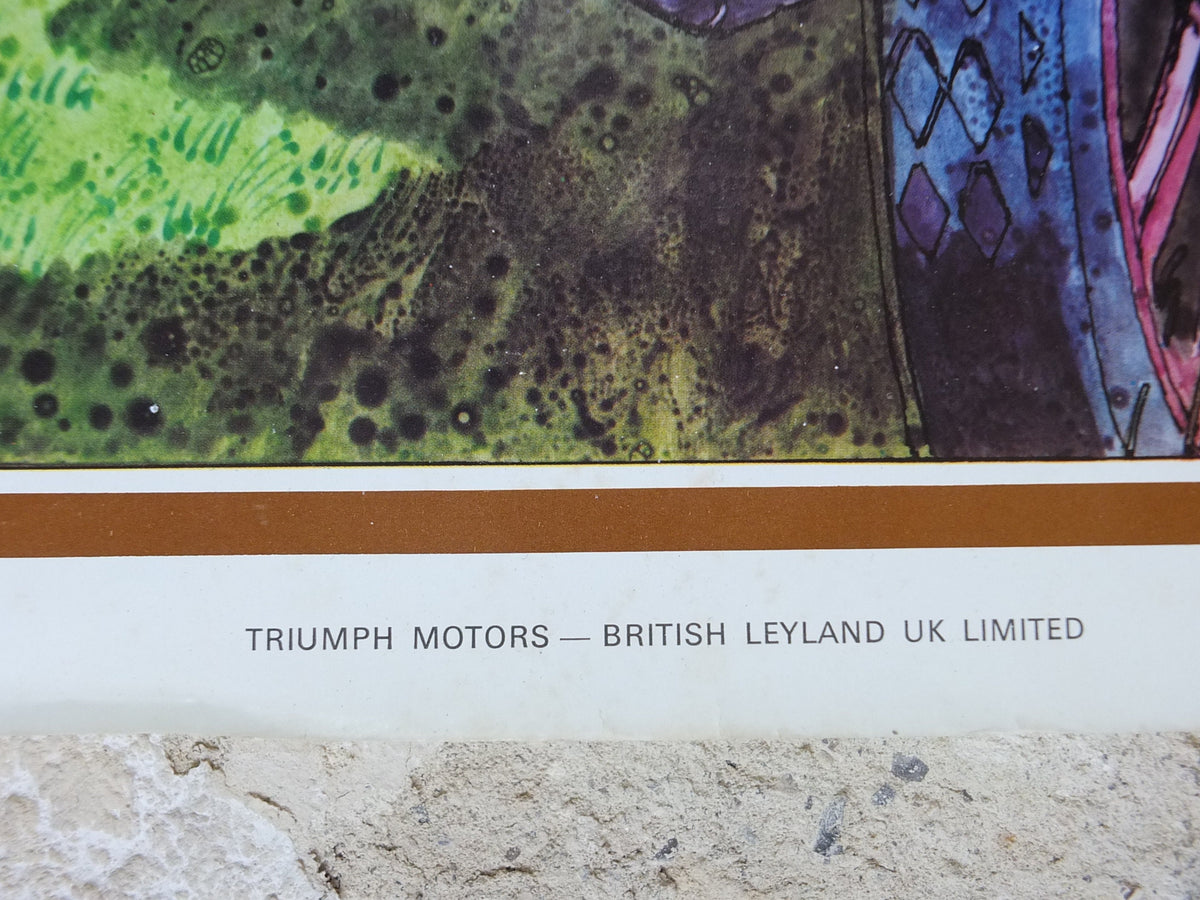 1973 Triumph 1923 10-20 Poster, from dealer showroom 50 years golden anniversary by Barry Lowe, 10/20 motorsport, sports car, wall art decor
