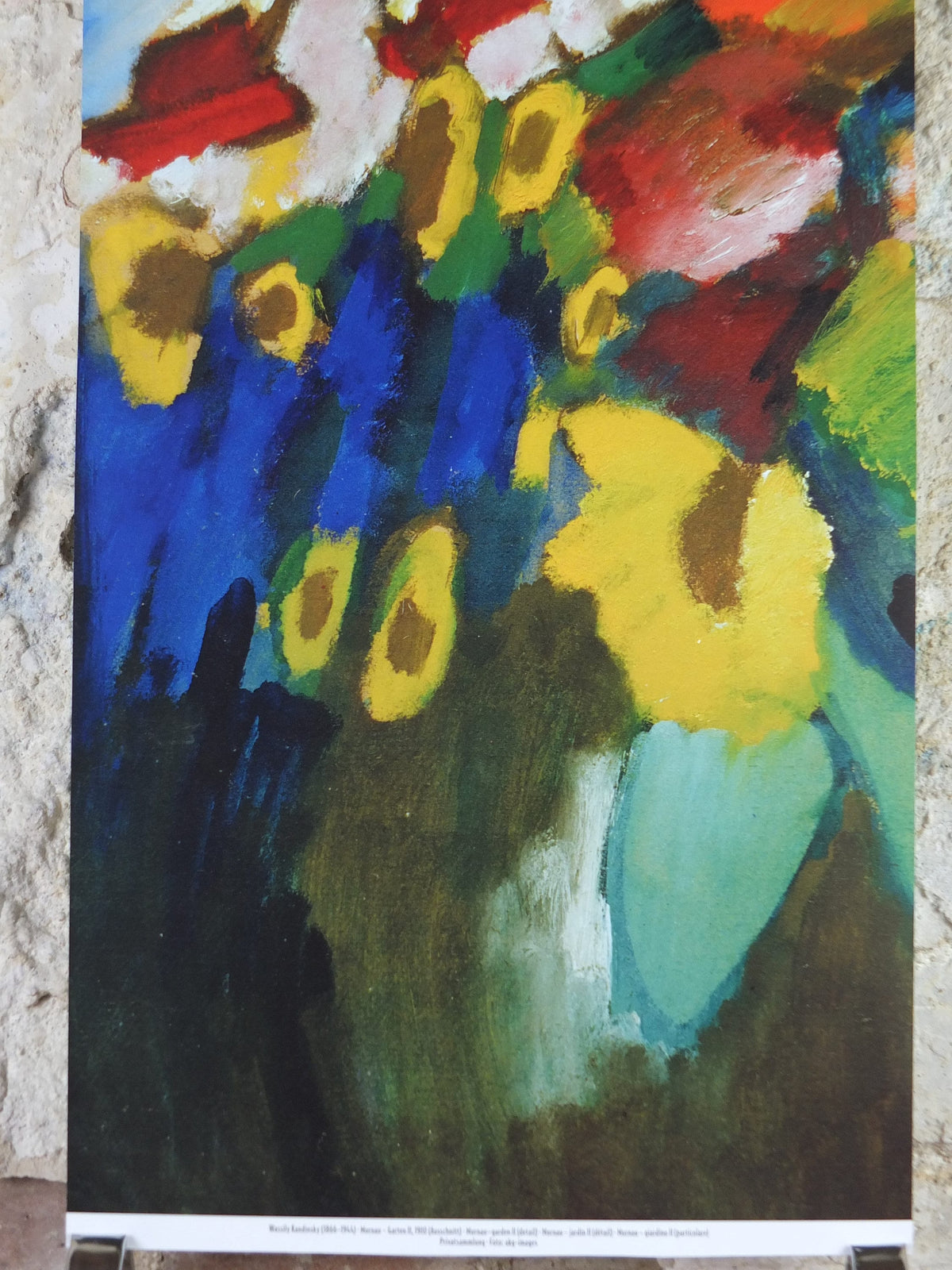 Narrow Wassily Kandinsky Poster, Murnau Garden II detail 1910, abstract art and expressionism, gallery exhibition wall art decor