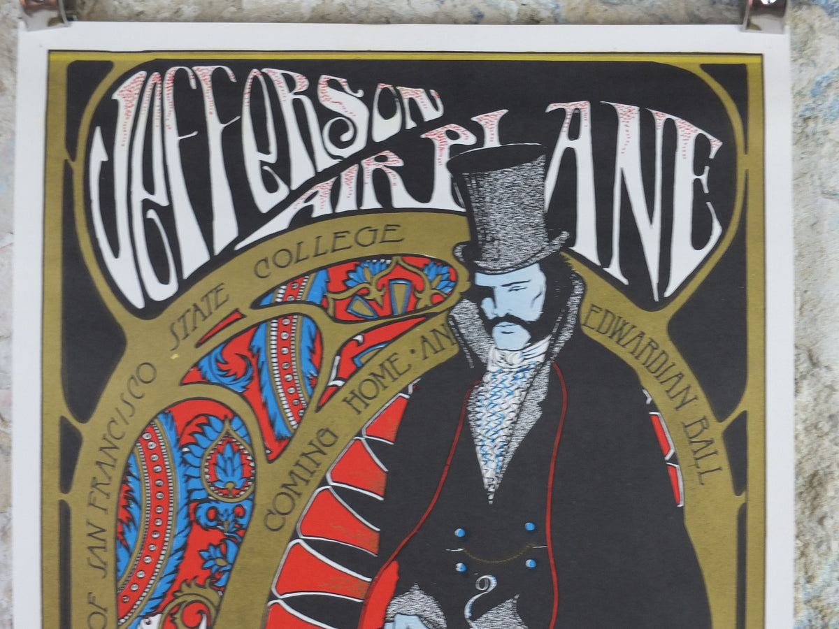 1966 Jefferson Airplane Poster, Fillmore, Home Coming Dance, Berkeley University, San Francisco, Psychedelic folk rock music, wall art decor