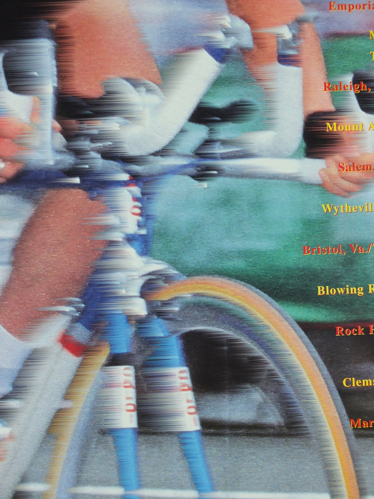 1996 Tour DuPont Cycling Poster, Georgia, North/South Carolina, racing bike, road racing, Mamil, wall art retro decor