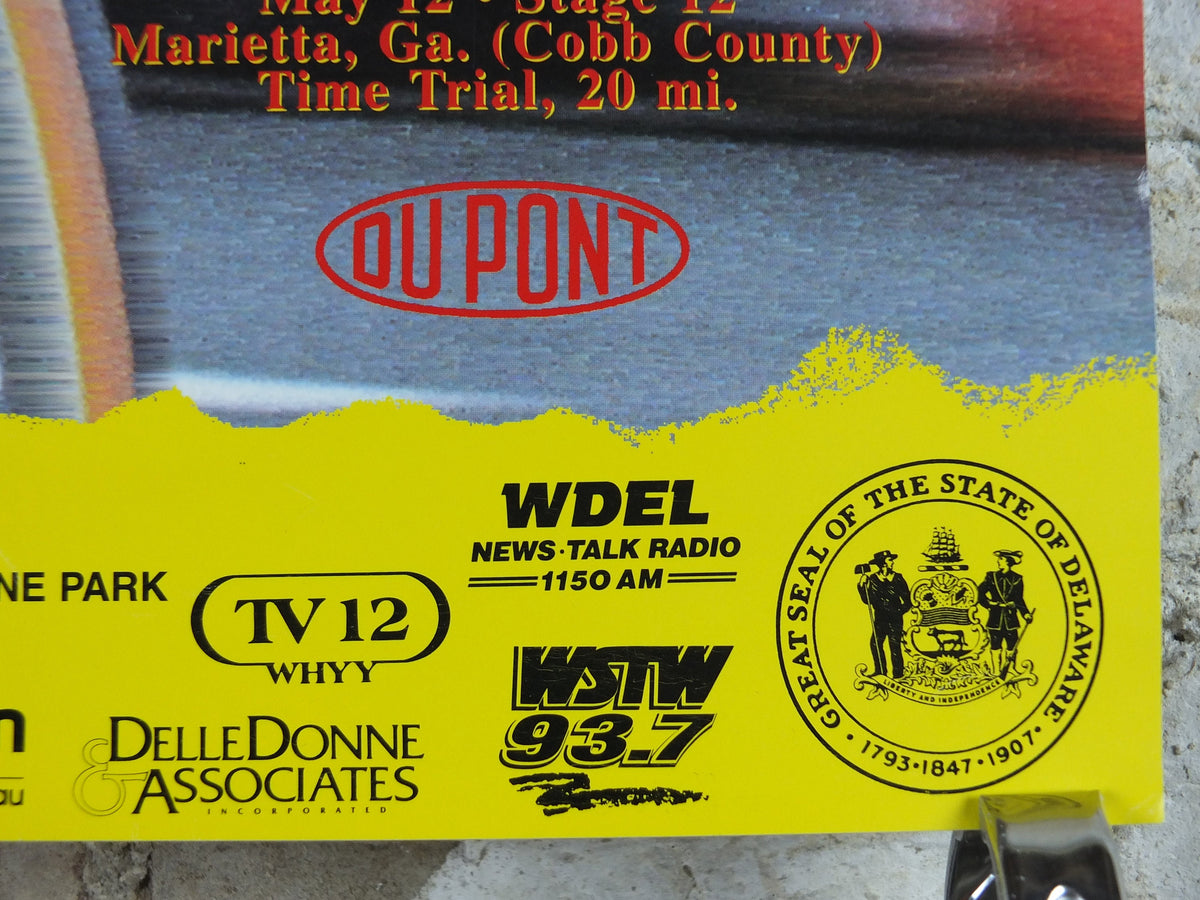 1996 Tour DuPont Cycling Poster, Georgia, North/South Carolina, racing bike, road racing, Mamil, wall art retro decor