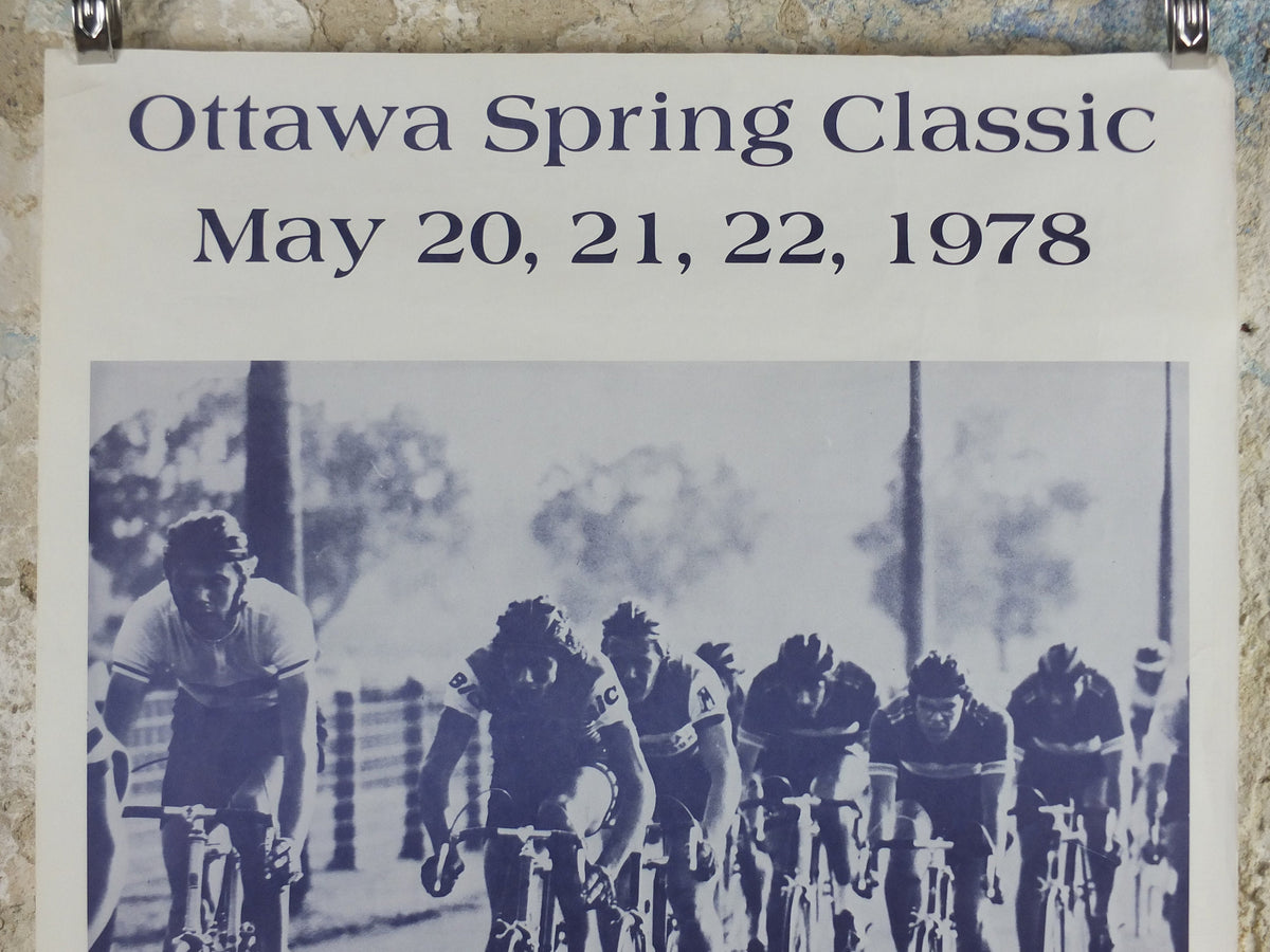 1978 Ottawa Cycling Poster, Ottawa Spring Classic, Canada, vélo, racing bike, road racing, Mamil, wall art retro decor