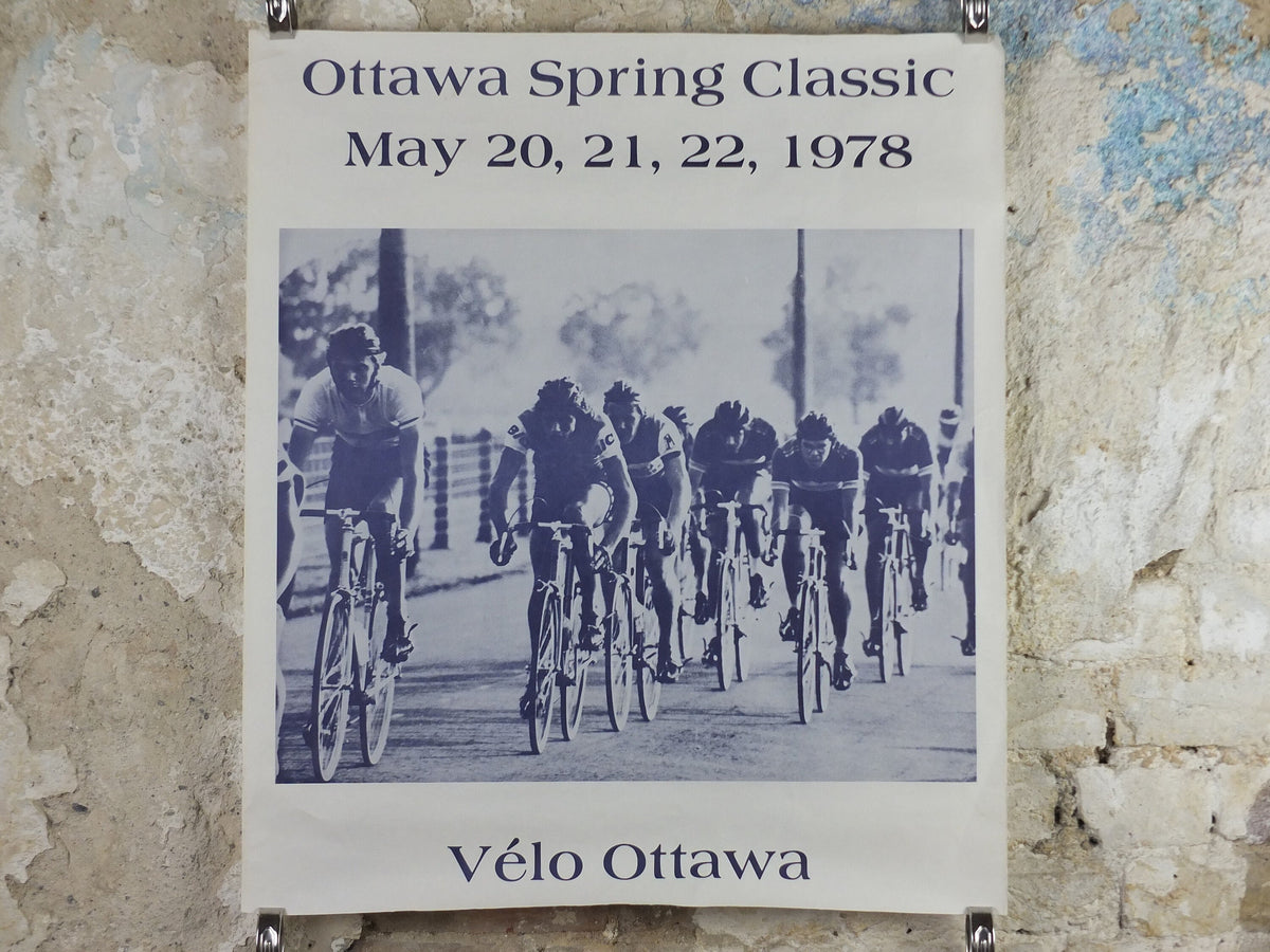 1978 Ottawa Cycling Poster, Ottawa Spring Classic, Canada, vélo, racing bike, road racing, Mamil, wall art retro decor