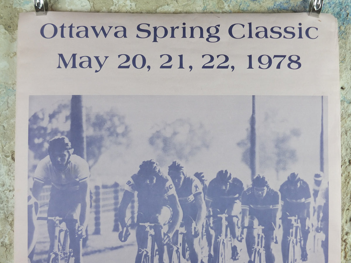 1978 Ottawa Cycling Poster, Ottawa Spring Classic, Quebec, Canada, vélo, racing bike, road racing, Mamil, wall art retro decor
