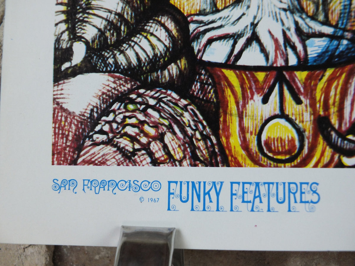 1967 Scorpio Poster, Zodiac Astrology Star Sign, by Fred Adams, Funky Features, San Francisco, Psychedelic, Hippy New Age, wall art decor