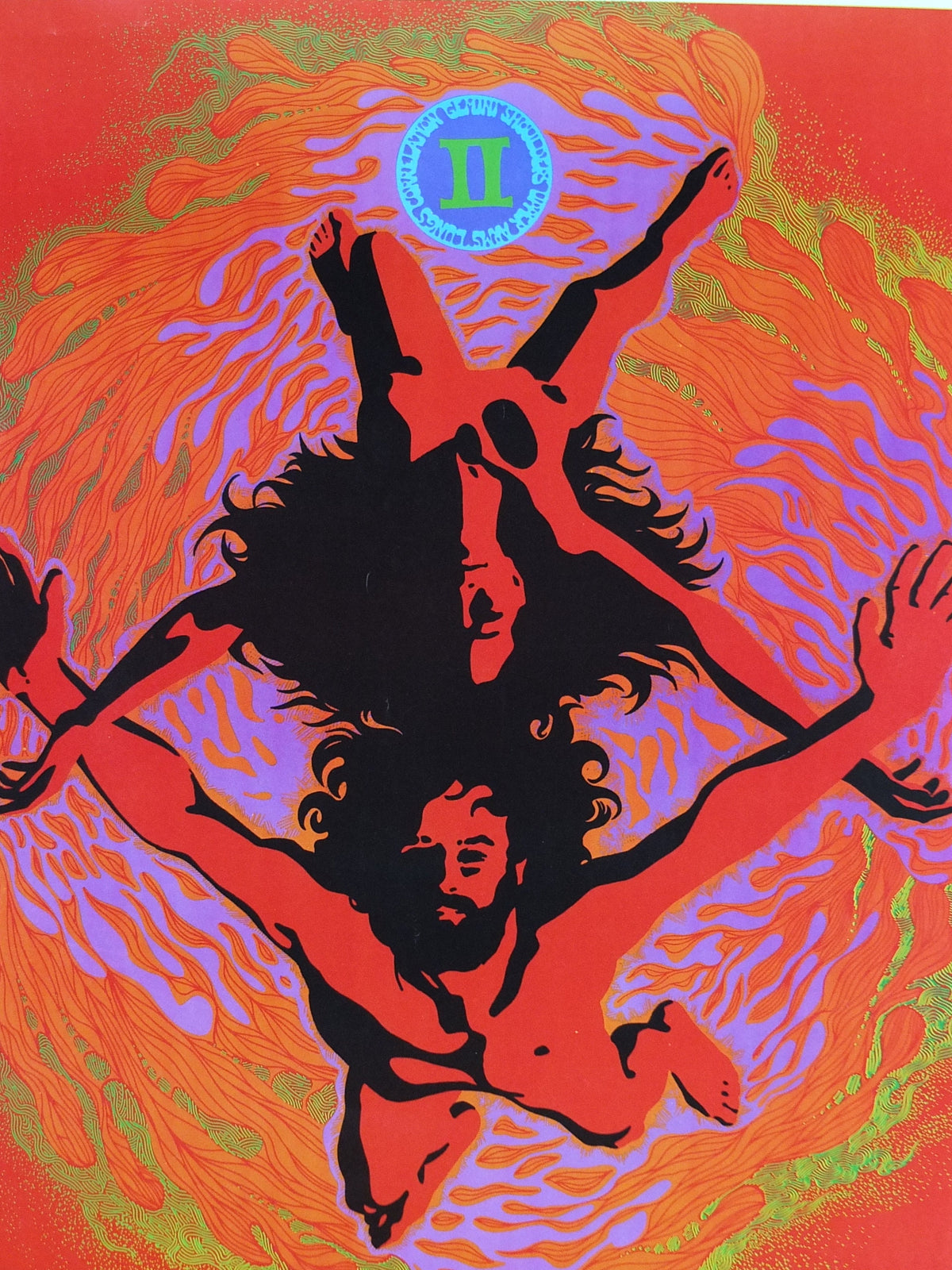 1967 Gemini Poster, Zodiac Astrology Star Sign, by Dick Moore, Funky Features, San Francisco, Psychedelic, Hippy New Age, wall art decor