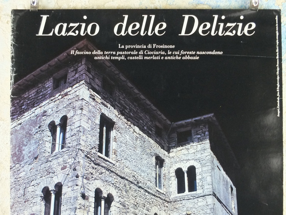 1980s Lazio Travel Poster, Anagni Cathedral, Frosinone, Vintage Italian Lazio, Italy travel tourism, holiday vacation, wall art decor