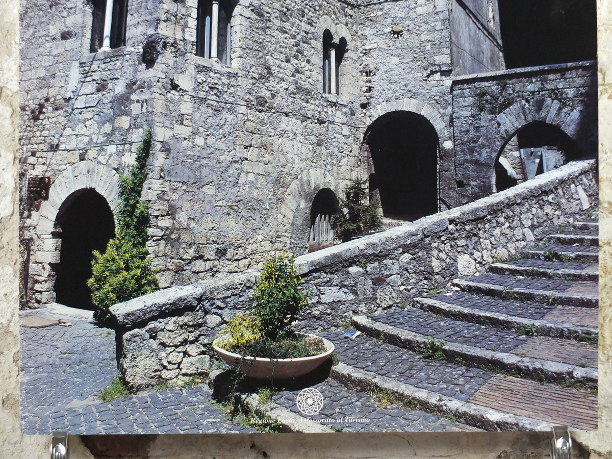 1980s Lazio Travel Poster, Anagni Cathedral, Frosinone, Vintage Italian Lazio, Italy travel tourism, holiday vacation, wall art decor