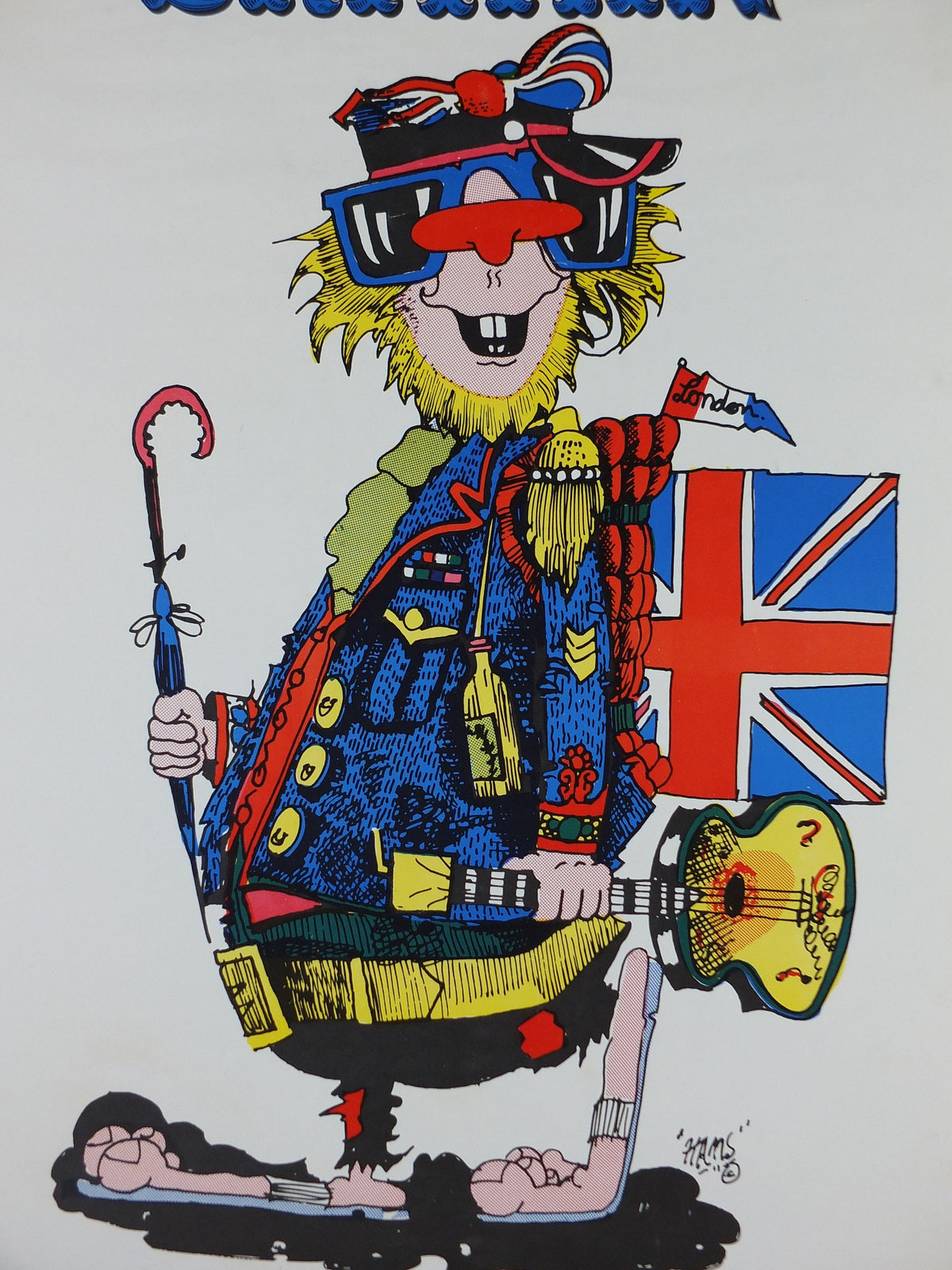 1967 Carnaby Street Poster, Britain is Great, I was Lord Kitchener's Valet, by Hans, psychedelic swinging sixties, fashion, wall art decor