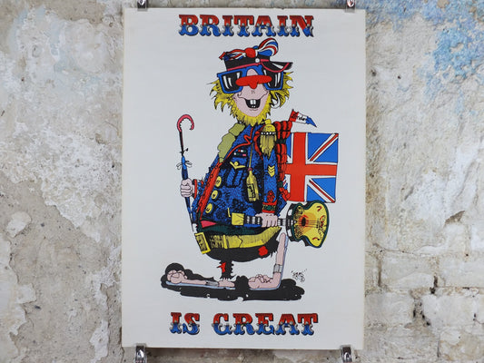 1967 Carnaby Street Poster, Britain is Great, I was Lord Kitchener's Valet, by Hans, psychedelic swinging sixties, fashion, wall art decor