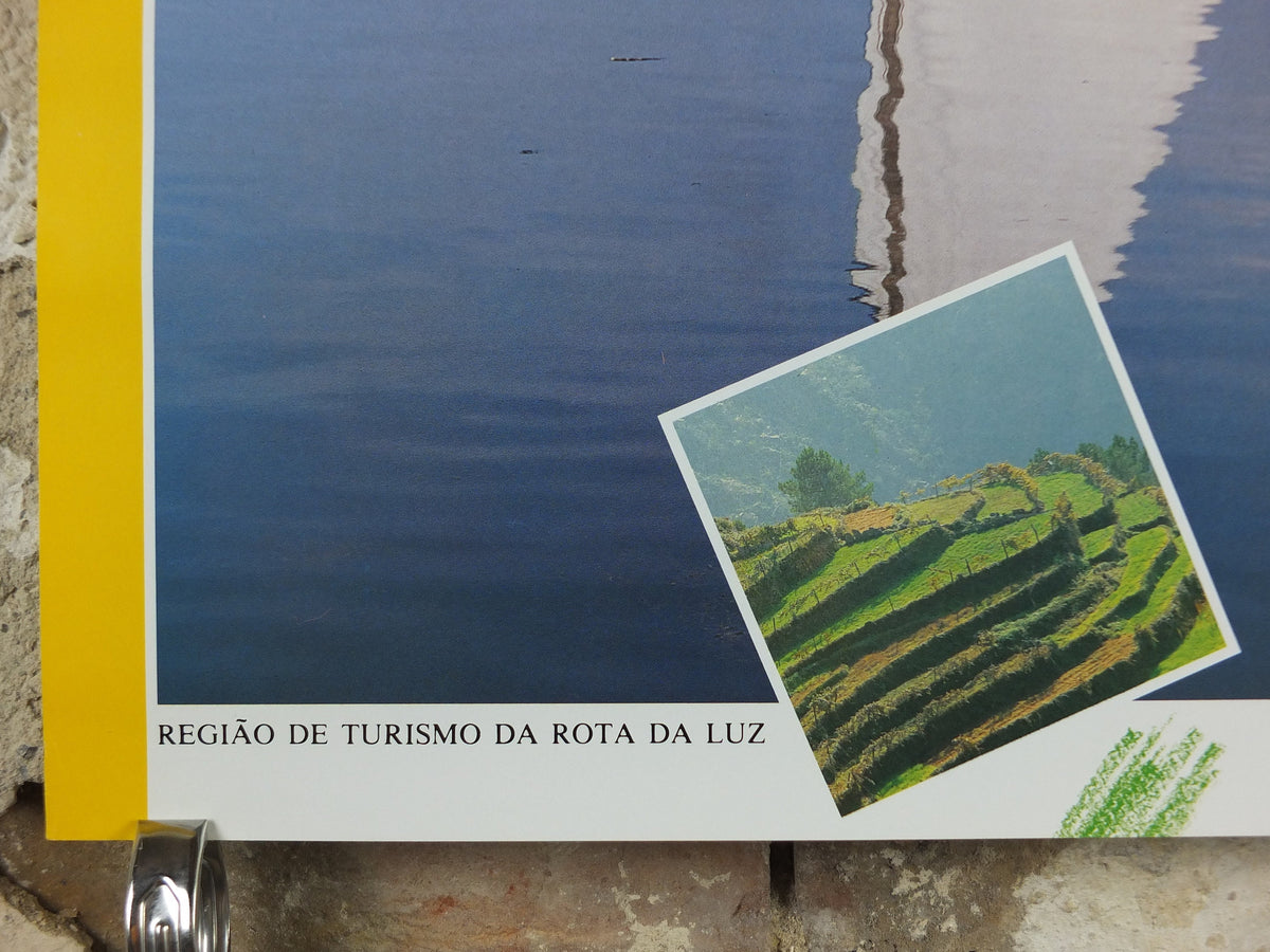 1980s Rota da Luz Poster, Costa de Prata, Vintage Portugal, Portuguese travel tourism, holiday vacation, wall art decor
