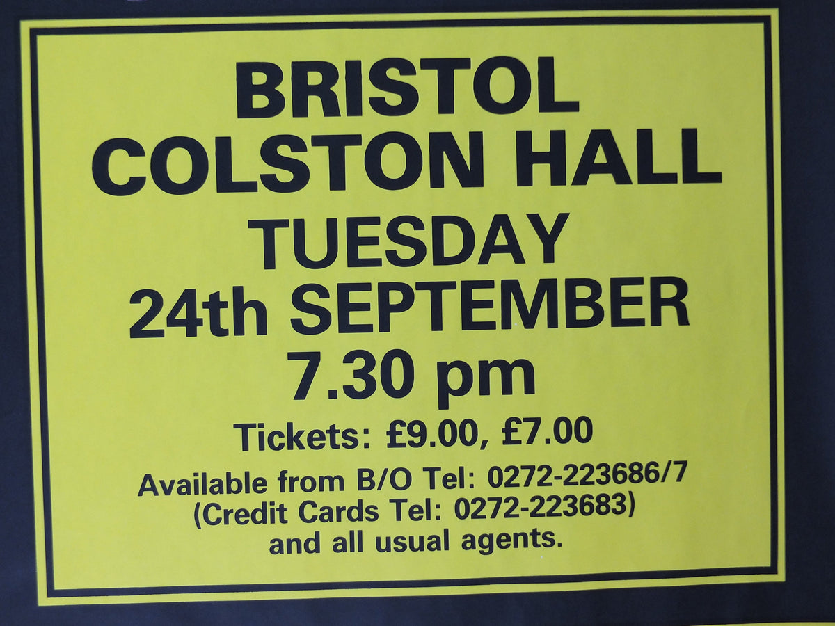 1995 The Black Crowes Concert Poster, Bristol Colston Hall, hard southern blues rock music, musical wall art decor