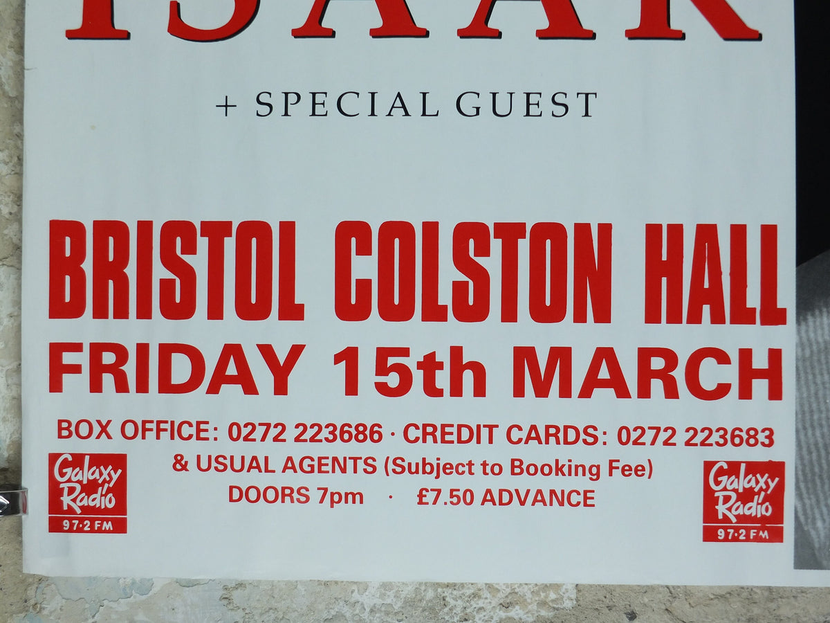 1989 Chris Isaak Concert Poster, Bristol Colston Hall, soft blues rock music, musical wall art decor
