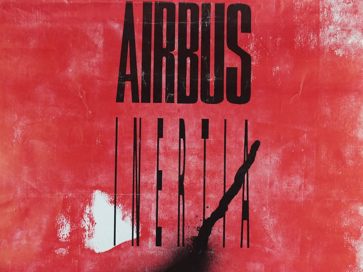 1993 Airbus Poster, Signed Inertia Release, Bristol Colston Hall, pop rock music, musical wall art decor
