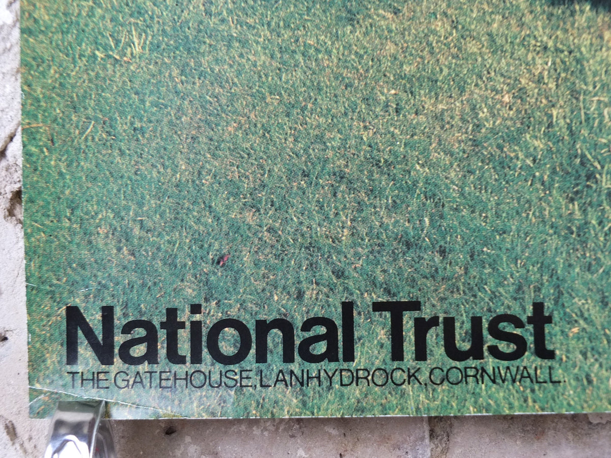 1970s Original National Trust Poster, The Gatehouse, Lanhydrock, Cornwall, England, heritage conservation, wall art retro decor