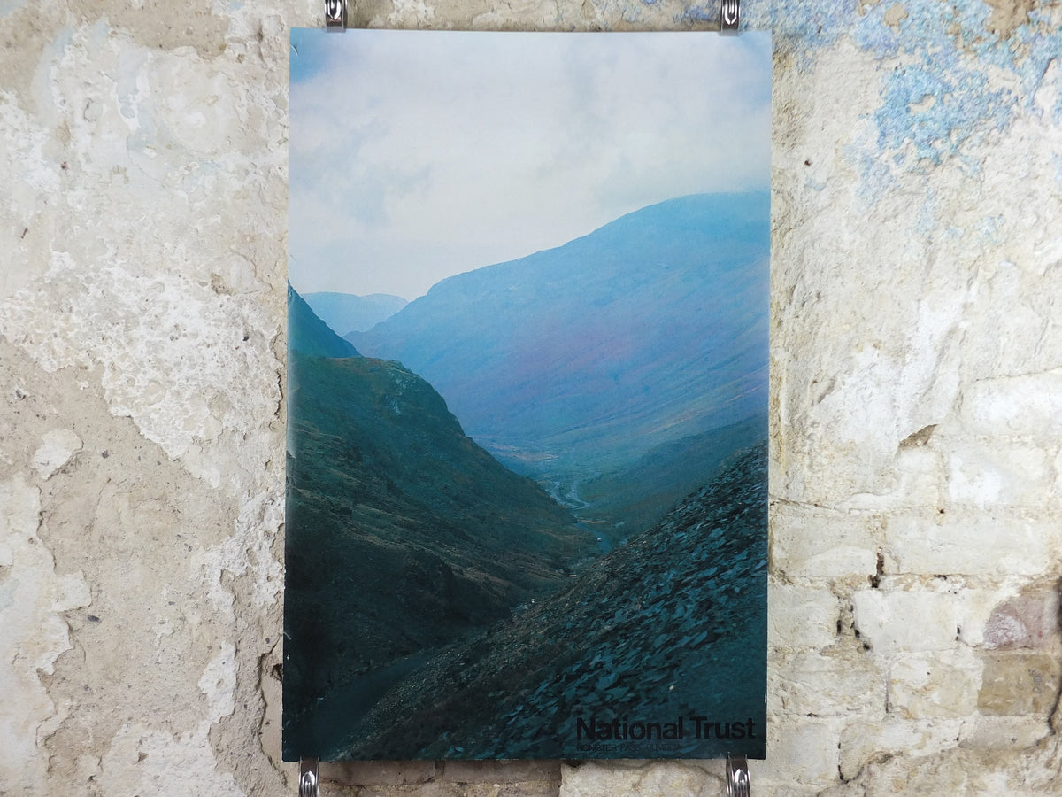 1970s Original National Trust Poster, Lake District, Honister Pass, Cumbria, England, heritage conservation, wall art retro decor