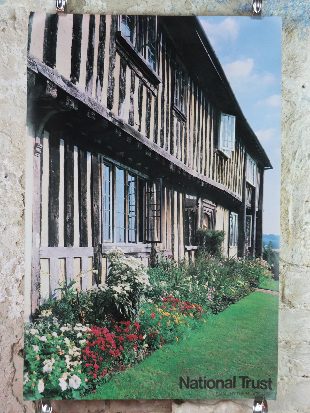1970s Original National Trust Poster, Smallhythe Place, Tenterden, Kent, England, heritage conservation, wall art retro decor