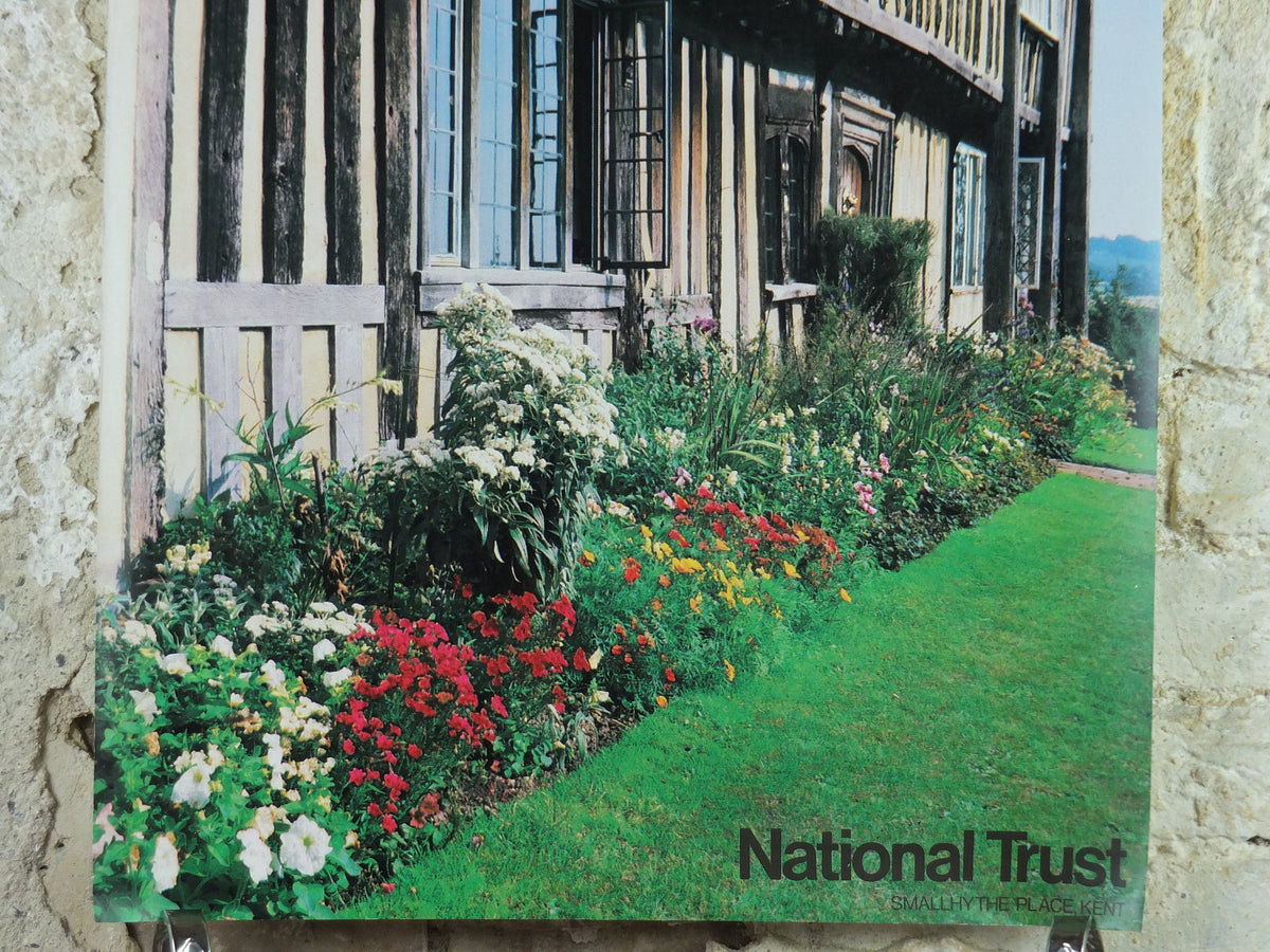 1970s Original National Trust Poster, Smallhythe Place, Tenterden, Kent, England, heritage conservation, wall art retro decor