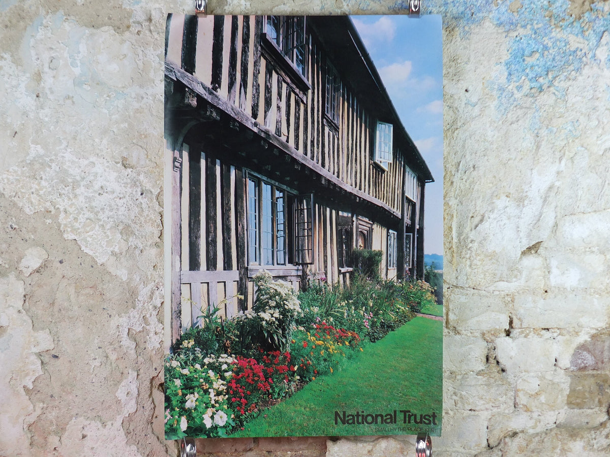 1970s Original National Trust Poster, Smallhythe Place, Tenterden, Kent, England, heritage conservation, wall art retro decor