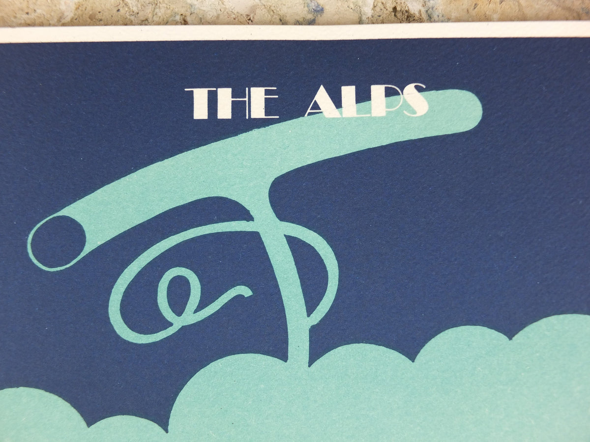 Original Venice Simplon Orient Express Poster, The Alps by Fix Masseau, Grapes, 1985 limited edition of 200, train, art deco, wall art decor
