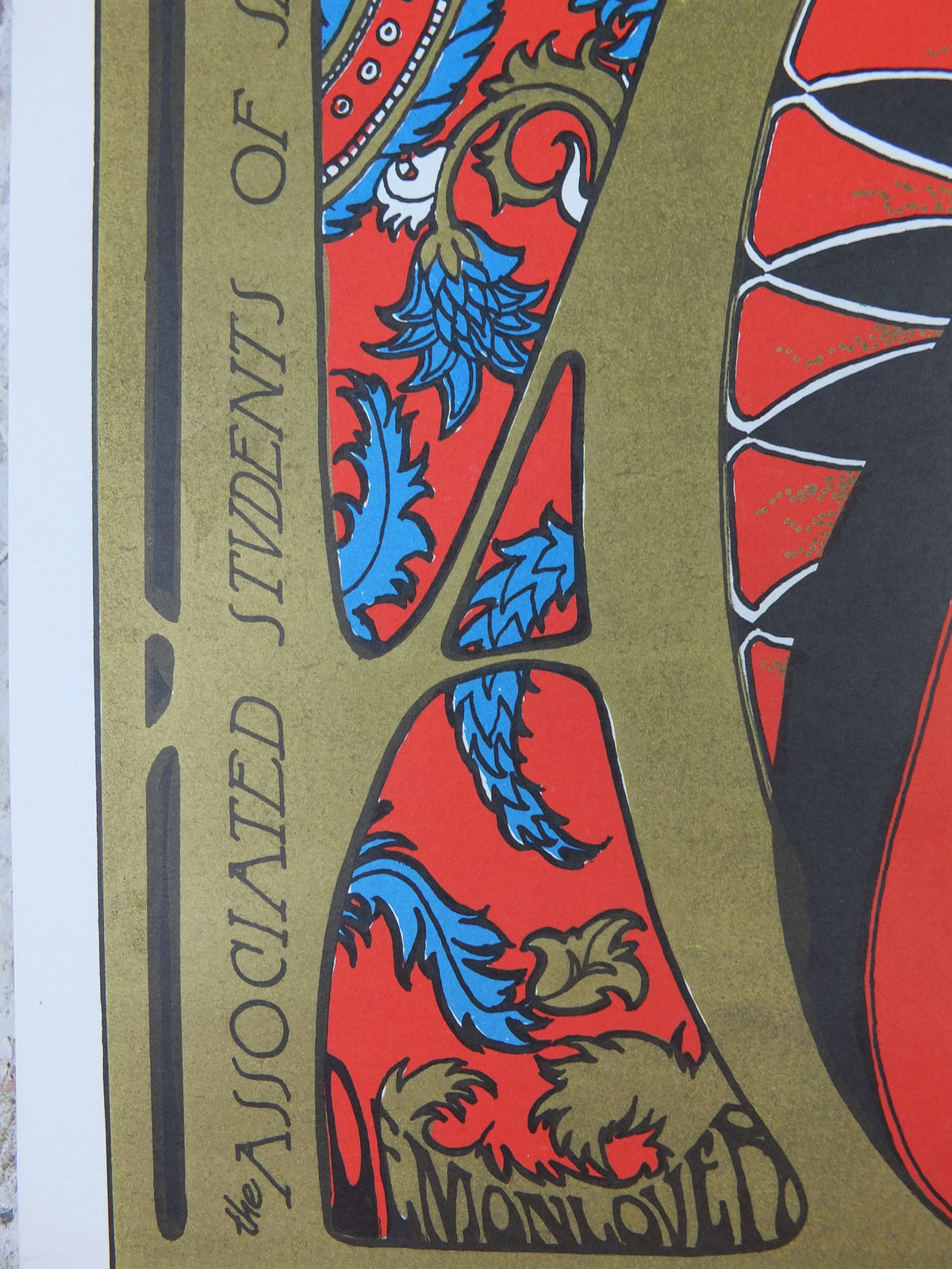 1966 Jefferson Airplane Poster, Fillmore, Home Coming Dance, Berkeley University, San Francisco, Psychedelic folk rock music, wall art decor