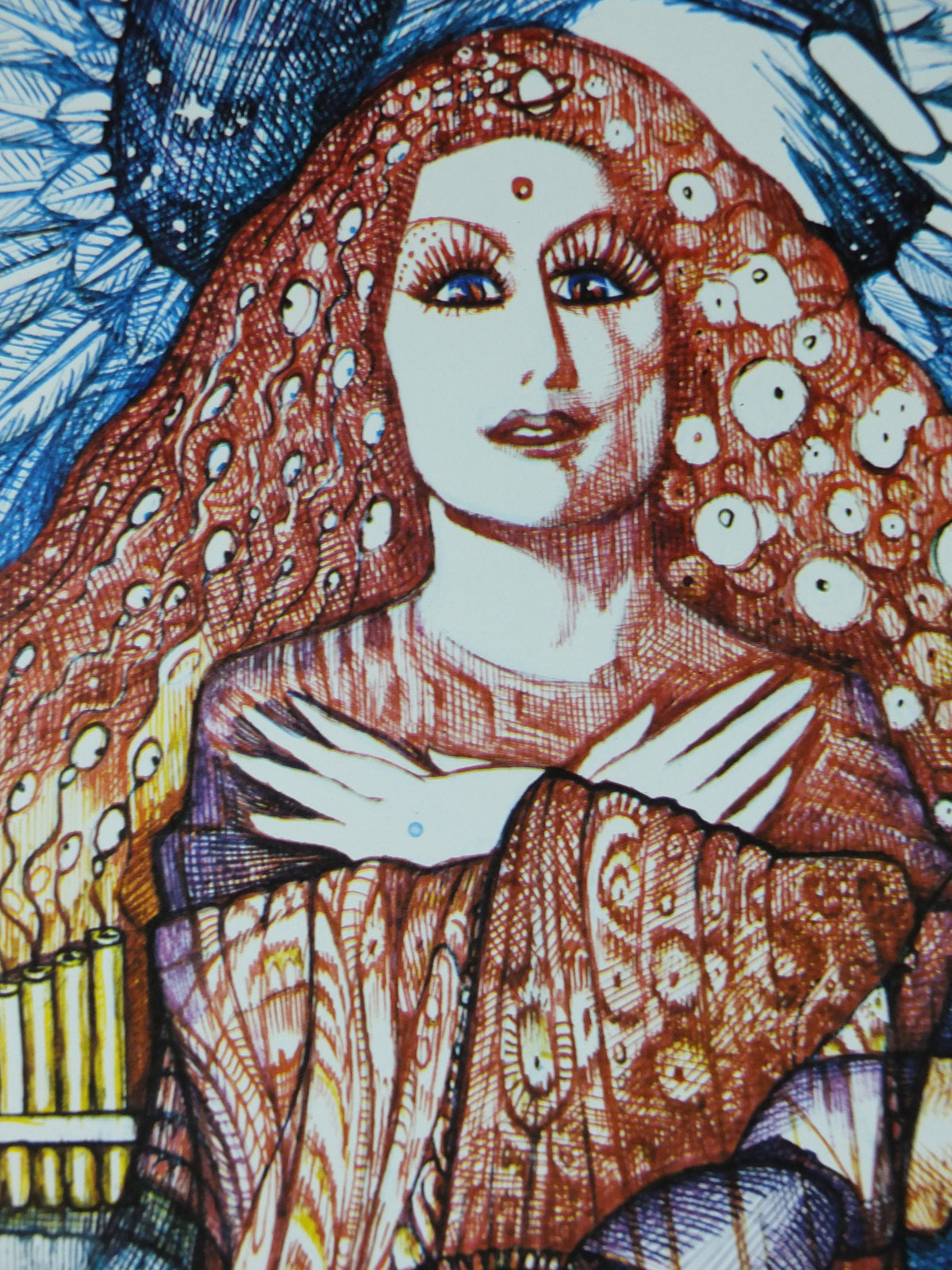 1967 Scorpio Poster, Zodiac Astrology Star Sign, by Fred Adams, Funky Features, San Francisco, Psychedelic, Hippy New Age, wall art decor
