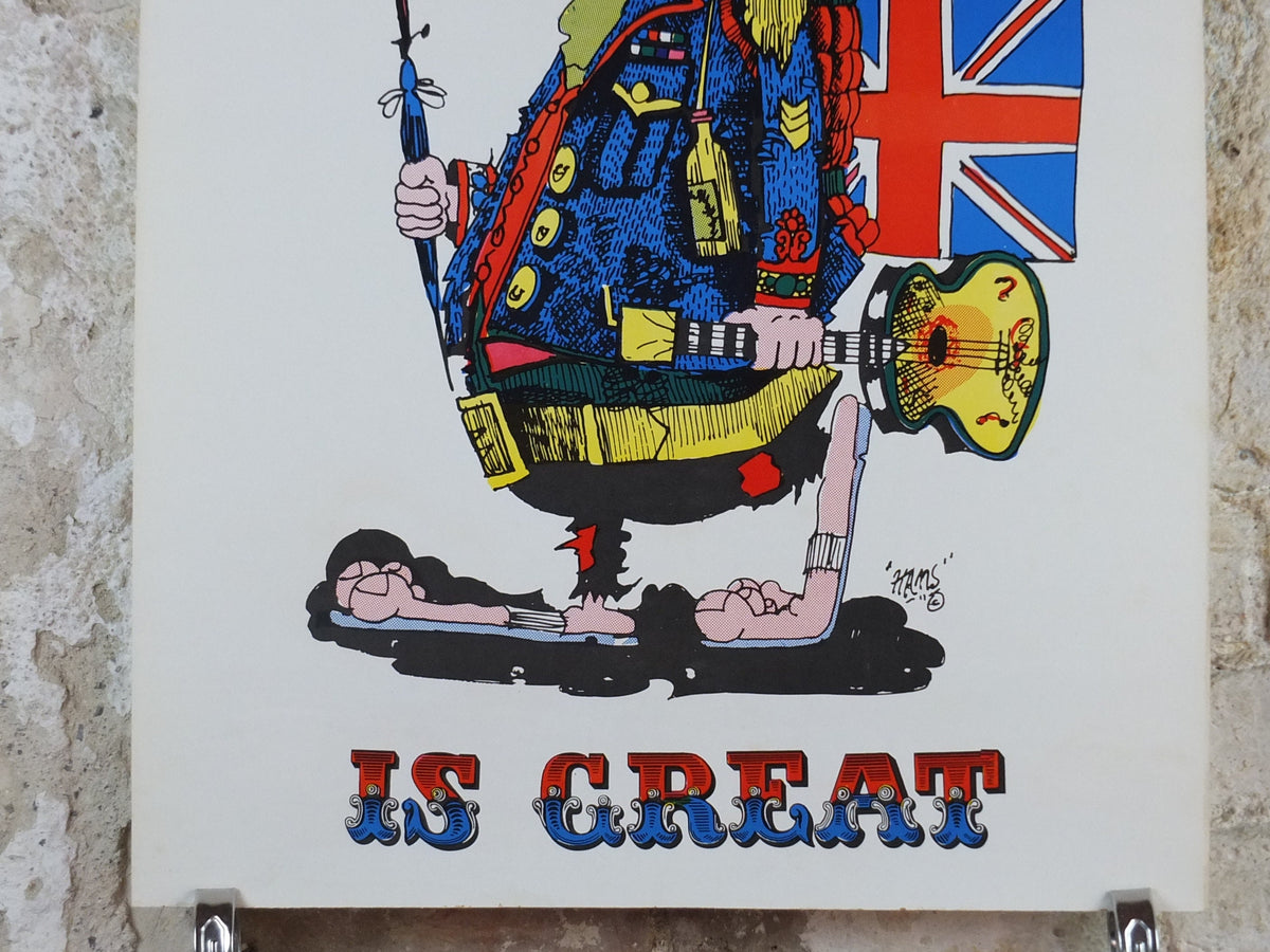 1967 Carnaby Street Poster, Britain is Great, I was Lord Kitchener's Valet, by Hans, psychedelic swinging sixties, fashion, wall art decor
