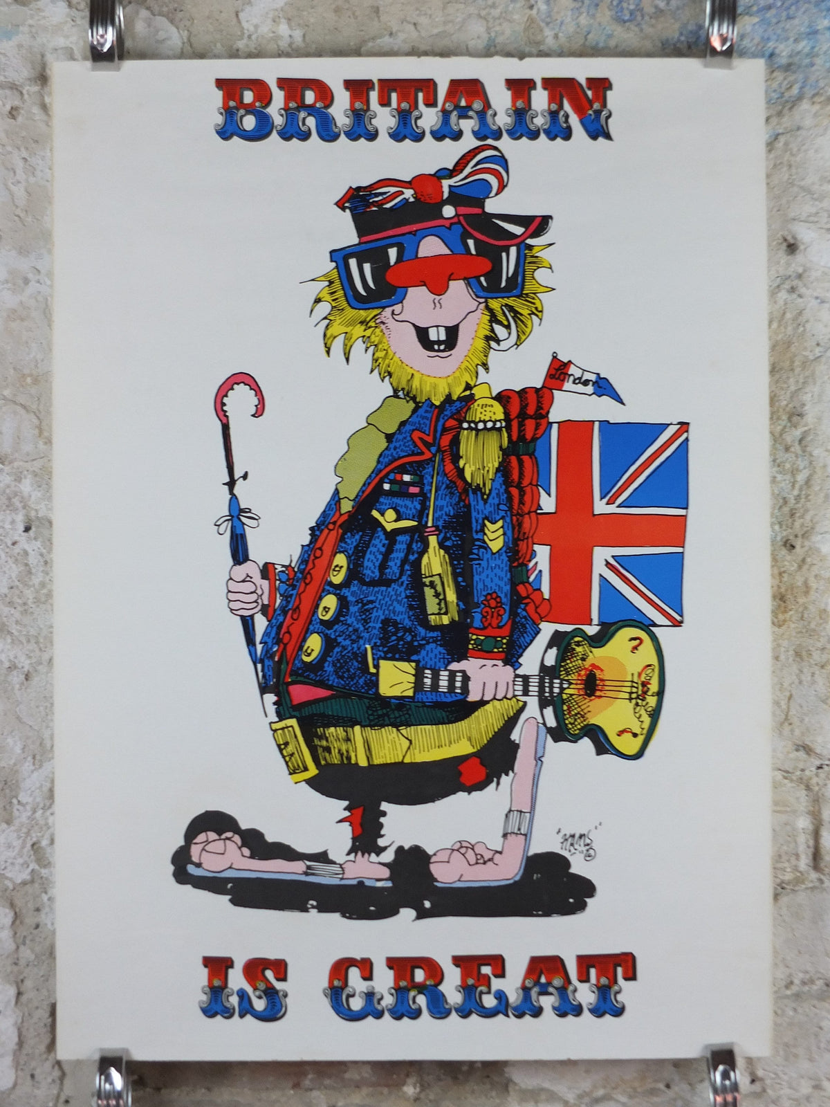 1967 Carnaby Street Poster, Britain is Great, I was Lord Kitchener's Valet, by Hans, psychedelic swinging sixties, fashion, wall art decor