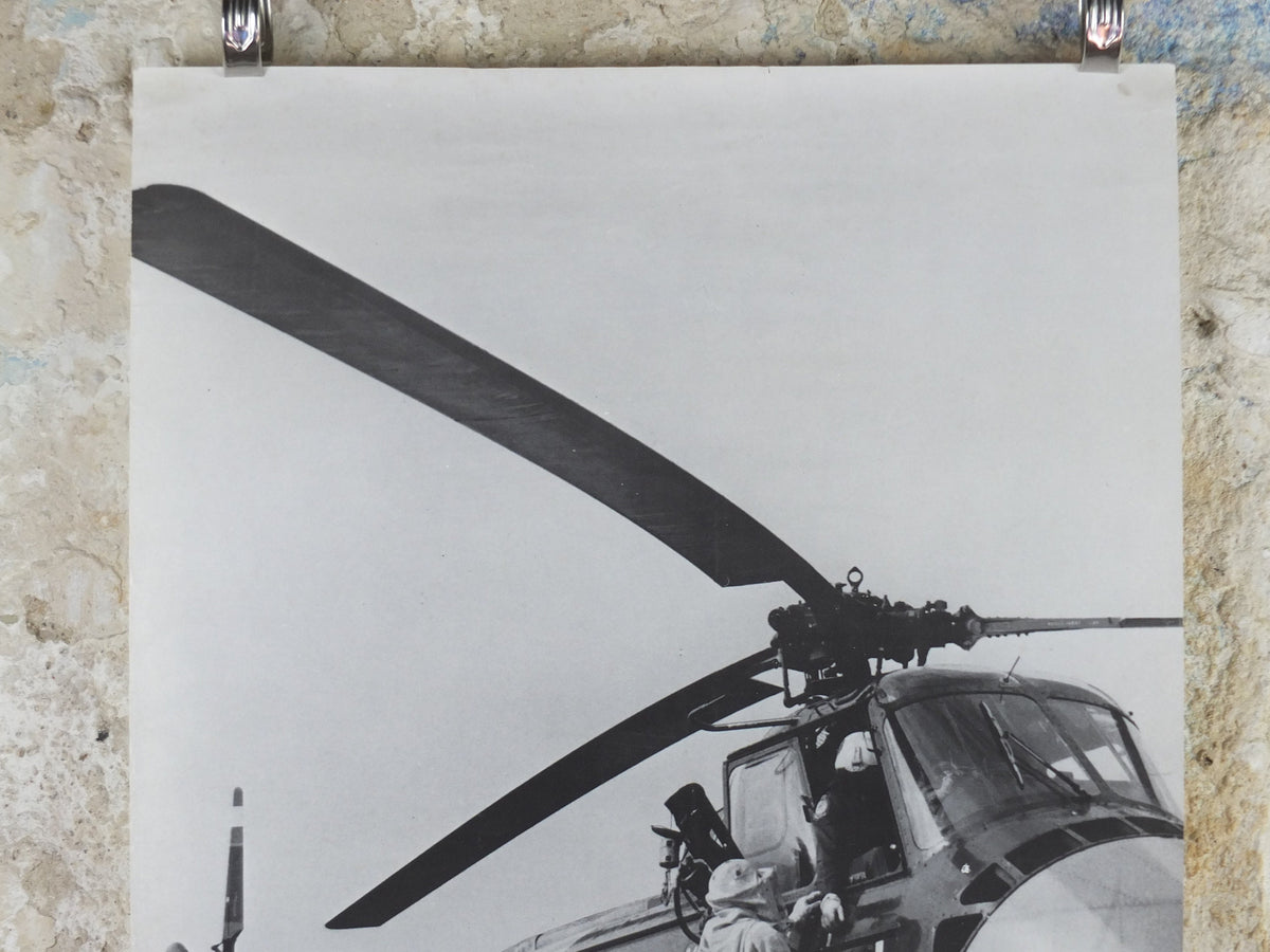 1960s Royal Navy Helicopter Poster, Westland Whirlwind, U.S. Sikorsky S-55 H-19 Chickasaw, print wall art decor