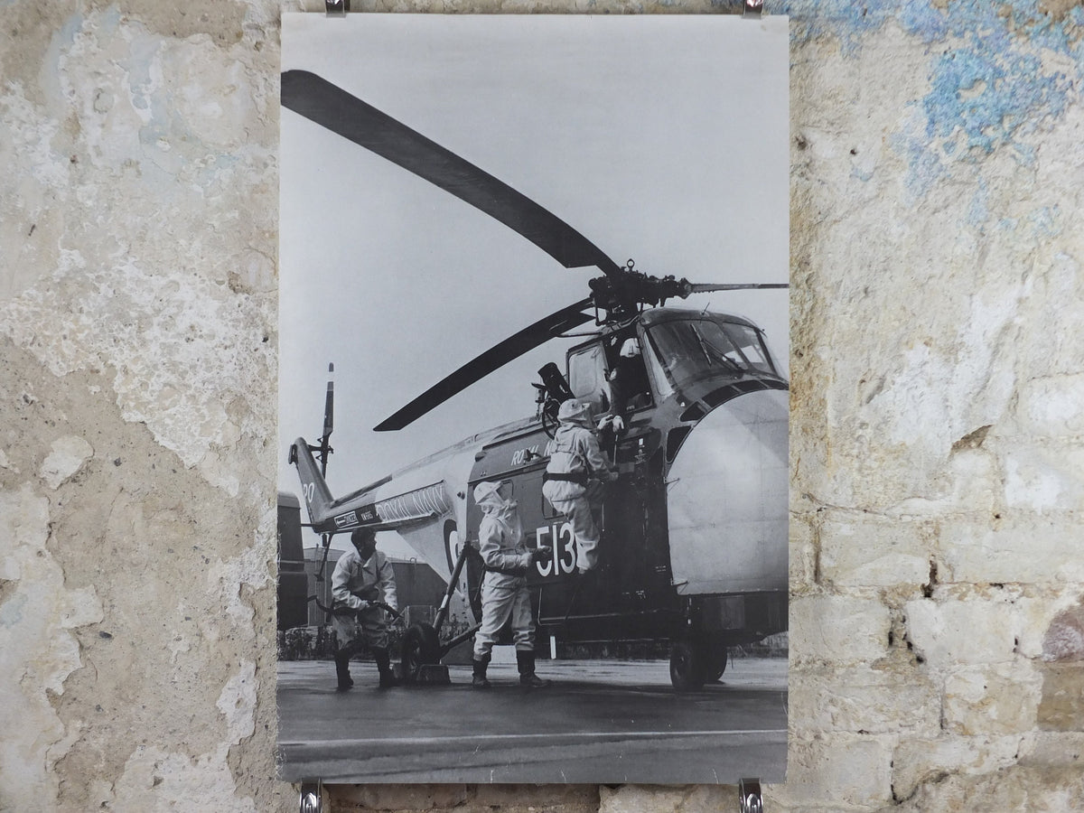 1960s Royal Navy Helicopter Poster, Westland Whirlwind, U.S. Sikorsky S-55 H-19 Chickasaw, print wall art decor