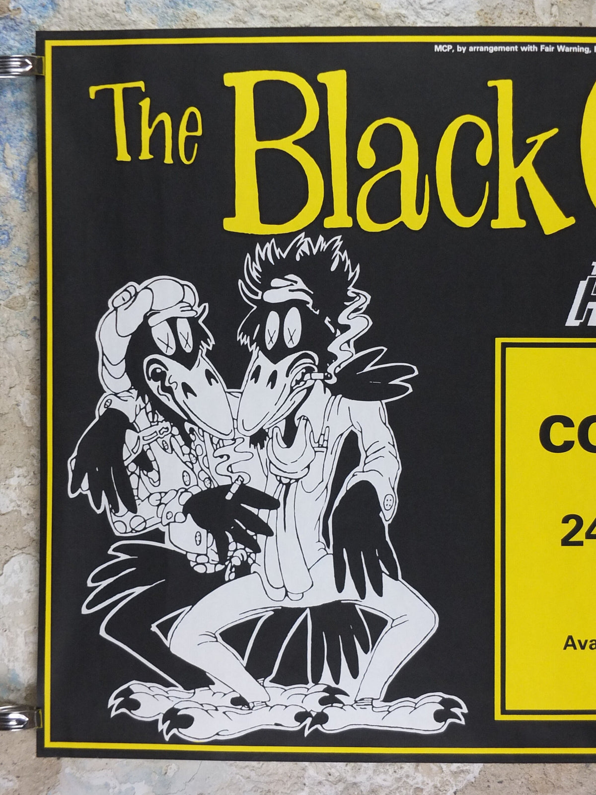 1995 The Black Crowes Concert Poster, Bristol Colston Hall, hard southern blues rock music, musical wall art decor