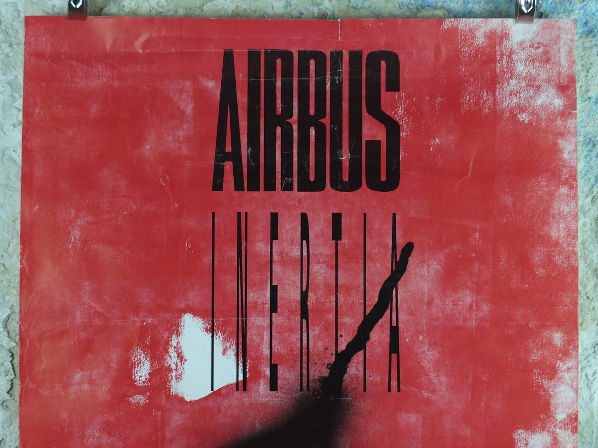 1993 Airbus Poster, Signed Inertia Release, Bristol Colston Hall, pop rock music, musical wall art decor