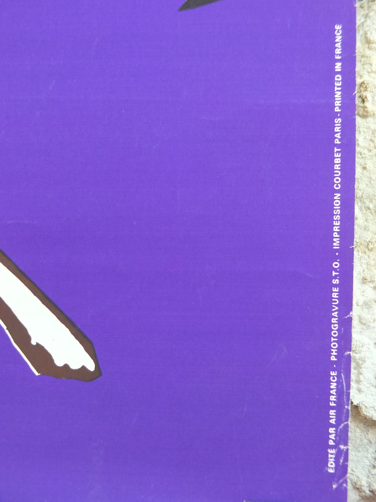 1967 Original Air France Poster, Israel by Georges Mathieu, lyrical abstraction, Abstract Art, Aviation, travel wall art decor