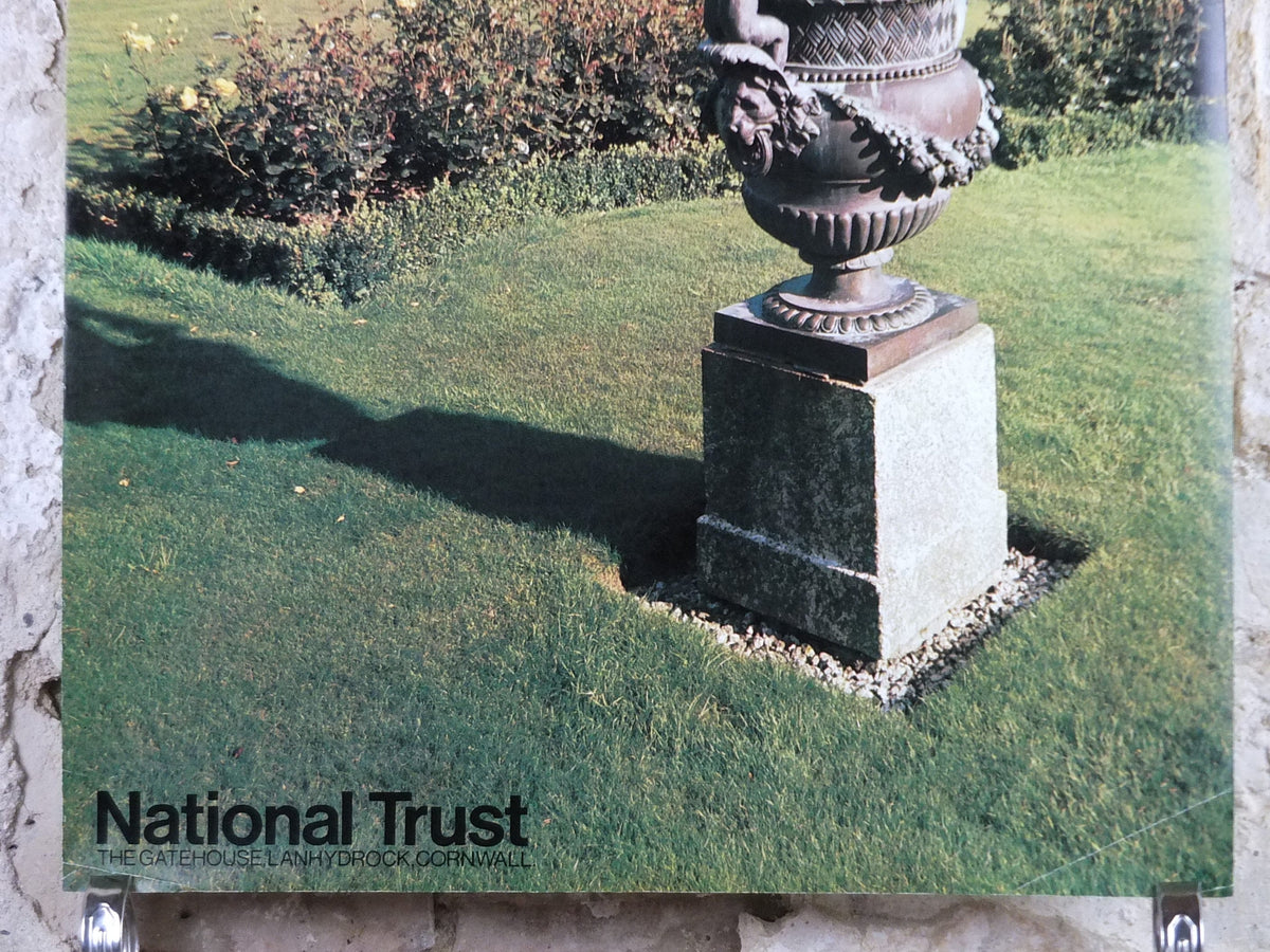 1970s Original National Trust Poster, The Gatehouse, Lanhydrock, Cornwall, England, heritage conservation, wall art retro decor