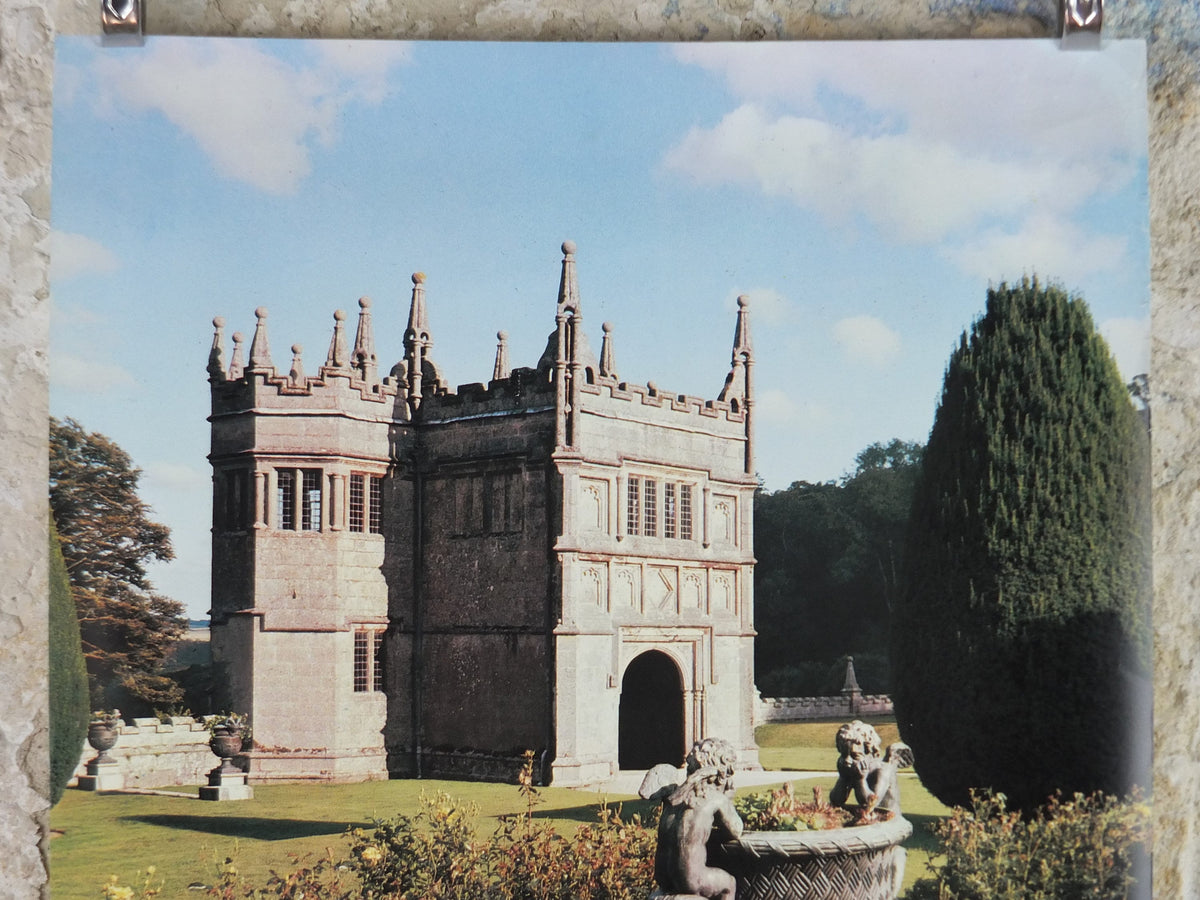 1970s Original National Trust Poster, The Gatehouse, Lanhydrock, Cornwall, England, heritage conservation, wall art retro decor