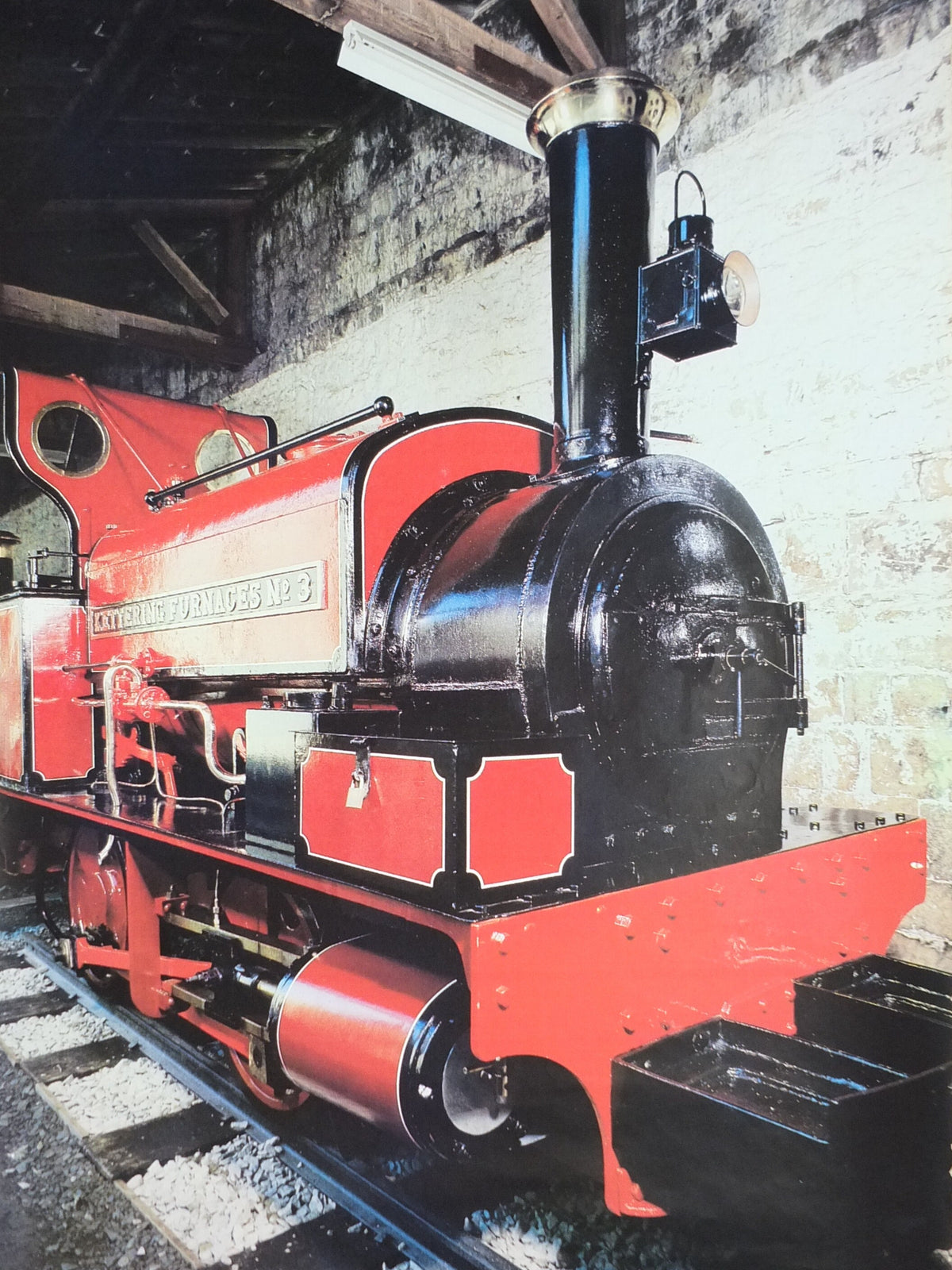 1970s Original National Trust Poster, Red Steam Train, Penrhyn Castle, Bangor, Gwynedd, Wales, heritage conservation, wall art retro decor