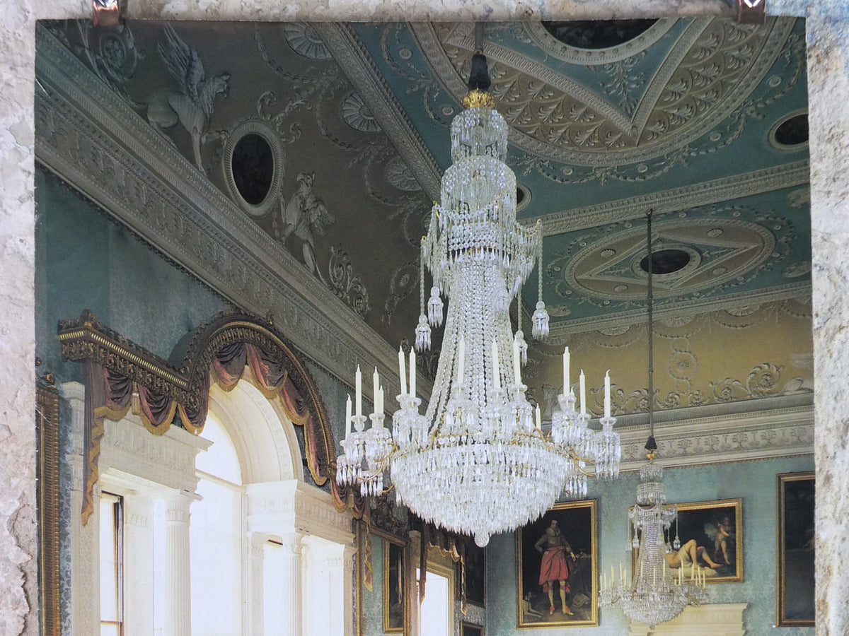 1970s Original National Trust Poster, The Saloon, Saltram House, Devon, West Country, England, heritage conservation, wall art retro decor