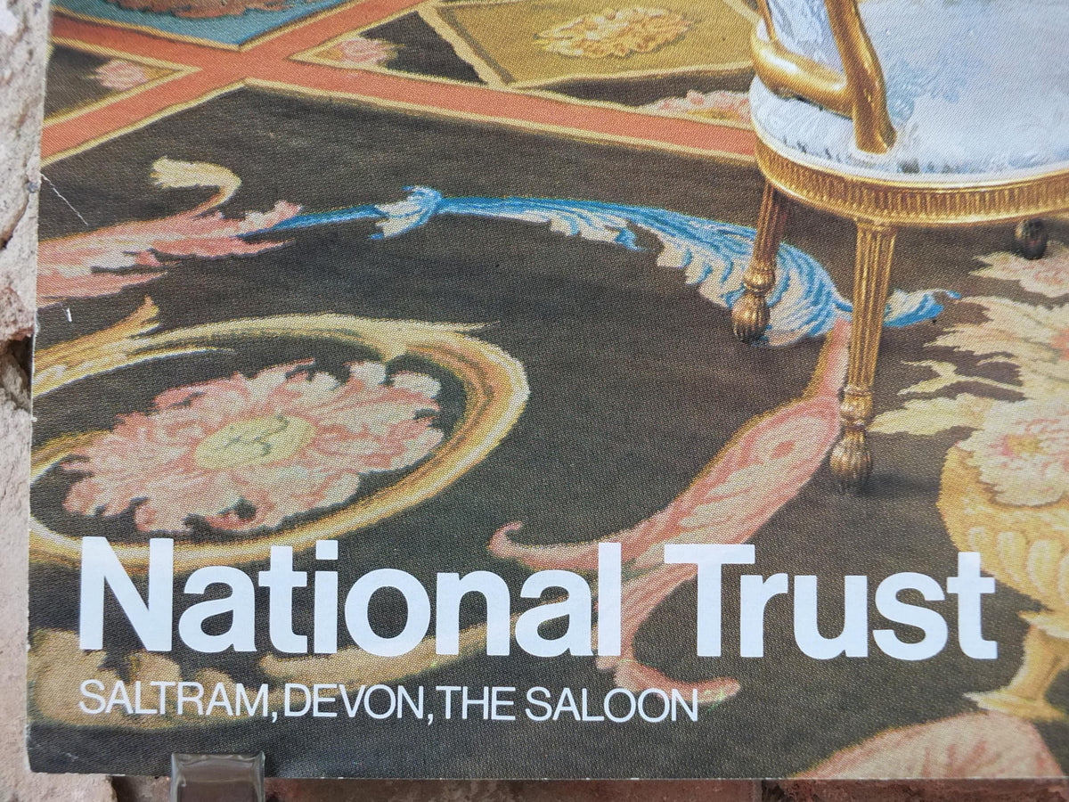 1970s Original National Trust Poster, The Saloon, Saltram House, Devon, West Country, England, heritage conservation, wall art retro decor