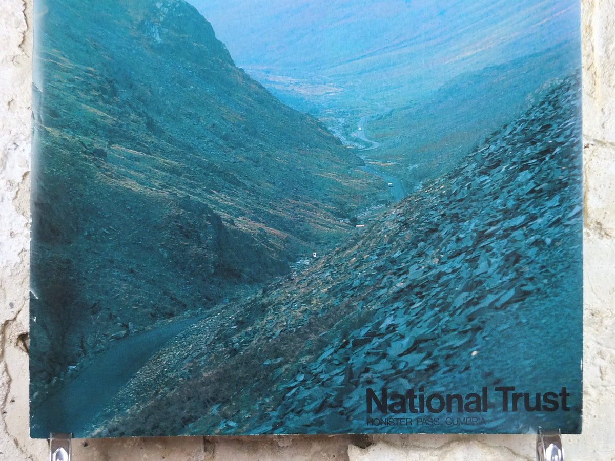 1970s Original National Trust Poster, Lake District, Honister Pass, Cumbria, England, heritage conservation, wall art retro decor