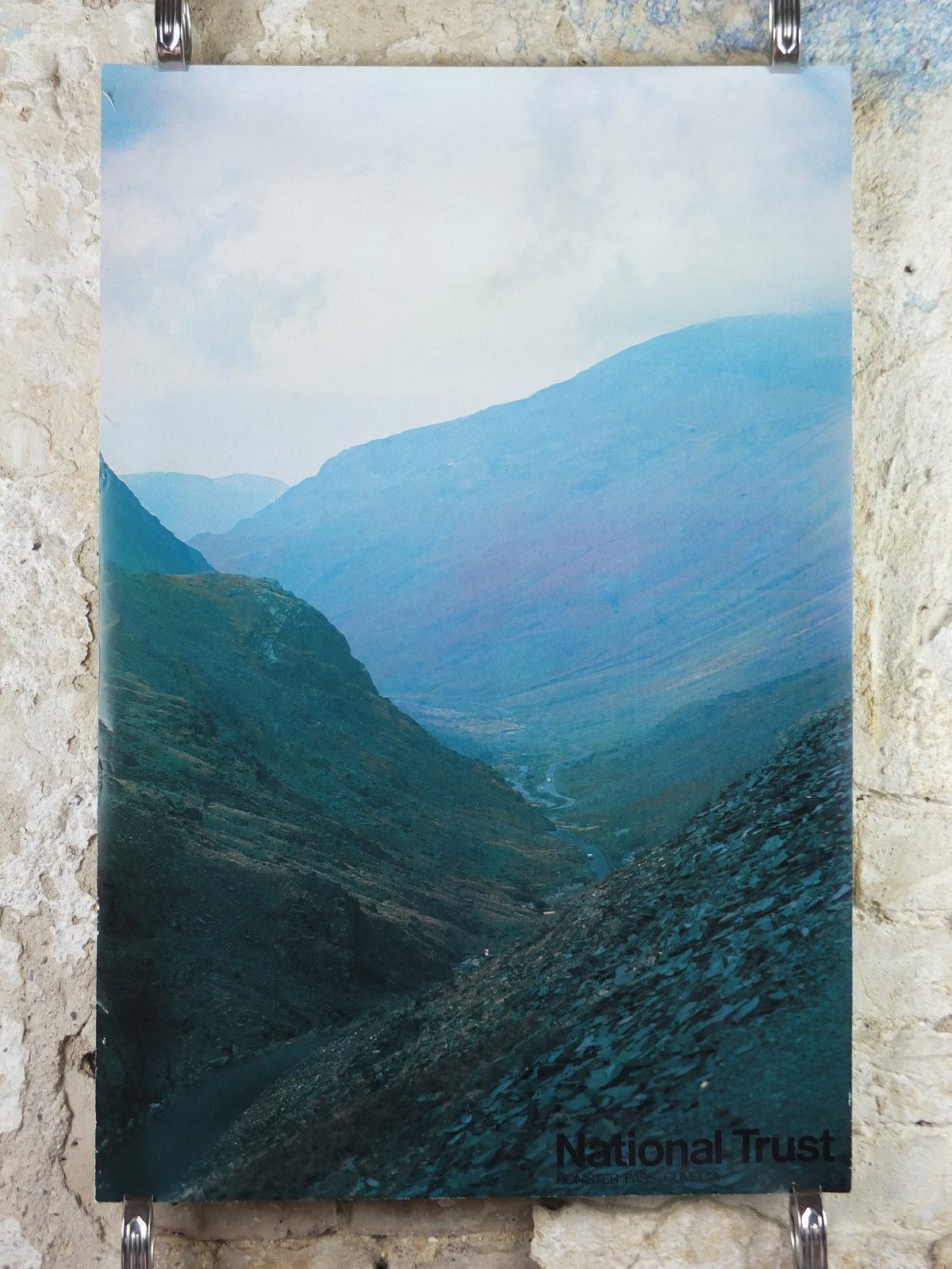 1970s Original National Trust Poster, Lake District, Honister Pass, Cumbria, England, heritage conservation, wall art retro decor