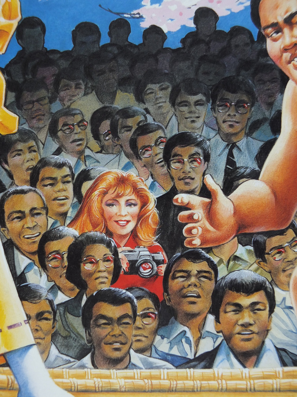 1990s Virgin Atlantic Tokyo Poster, by Paul Simmons, Scarlet Lady, Sumo Wrestling, Japan, Aviation, travel wall art decor
